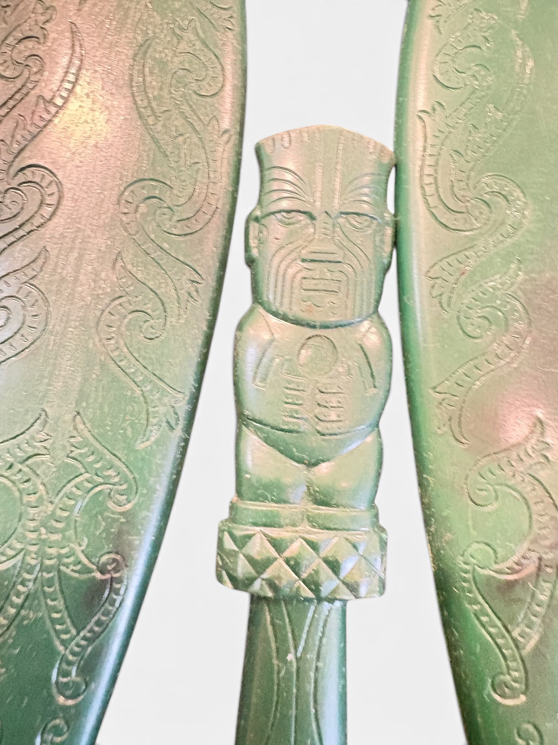 Vintage Tiki Bar Swizzle Sticks Set of 4 Mid-Century Green (1205) - Regular - Thumbnail 2