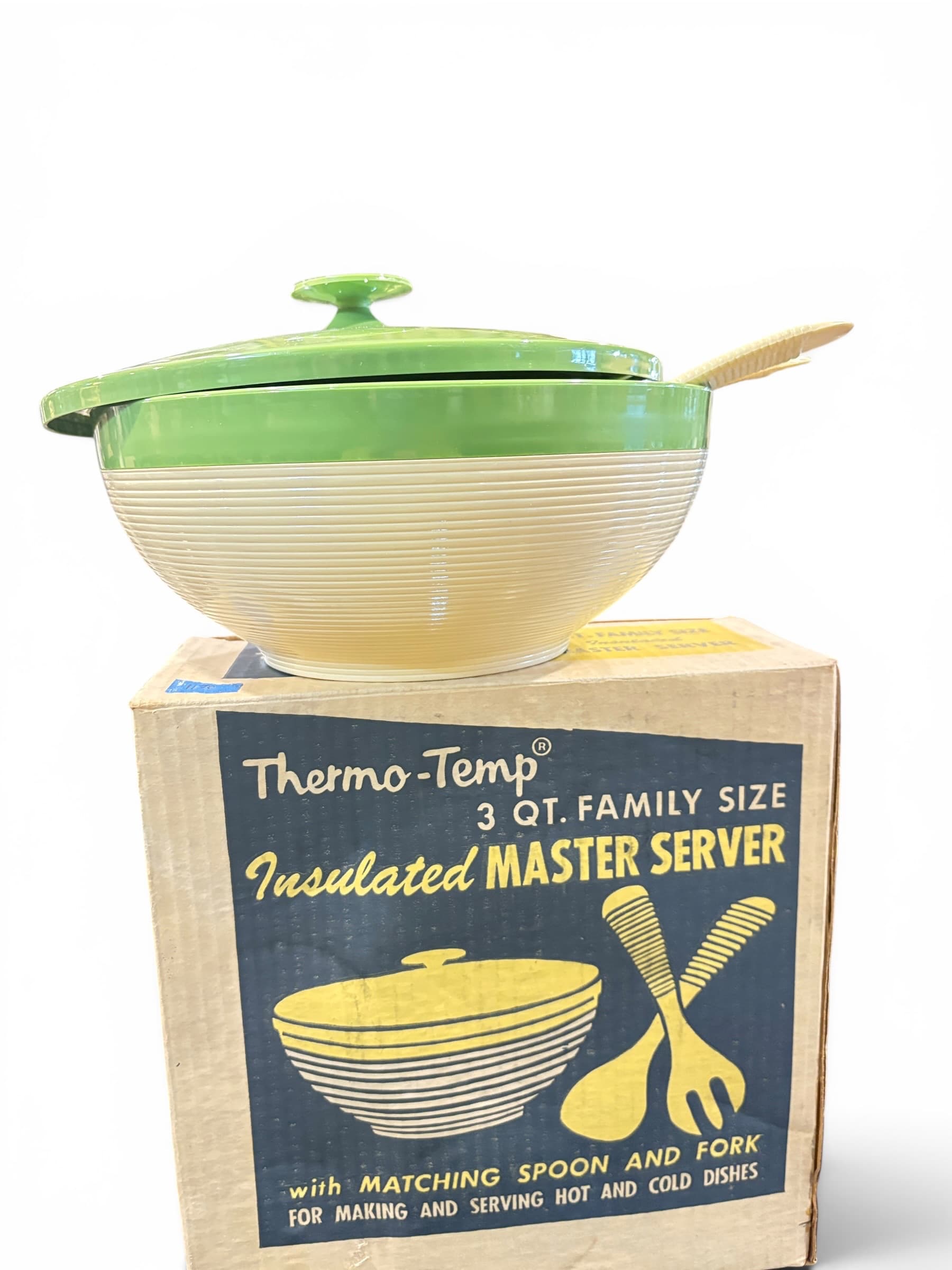 Vintage Raffiaware Thermo-Temp 3 Qt Insulated Master Server Bowl Set w/ Box MCM - Regular - Thumbnail 6