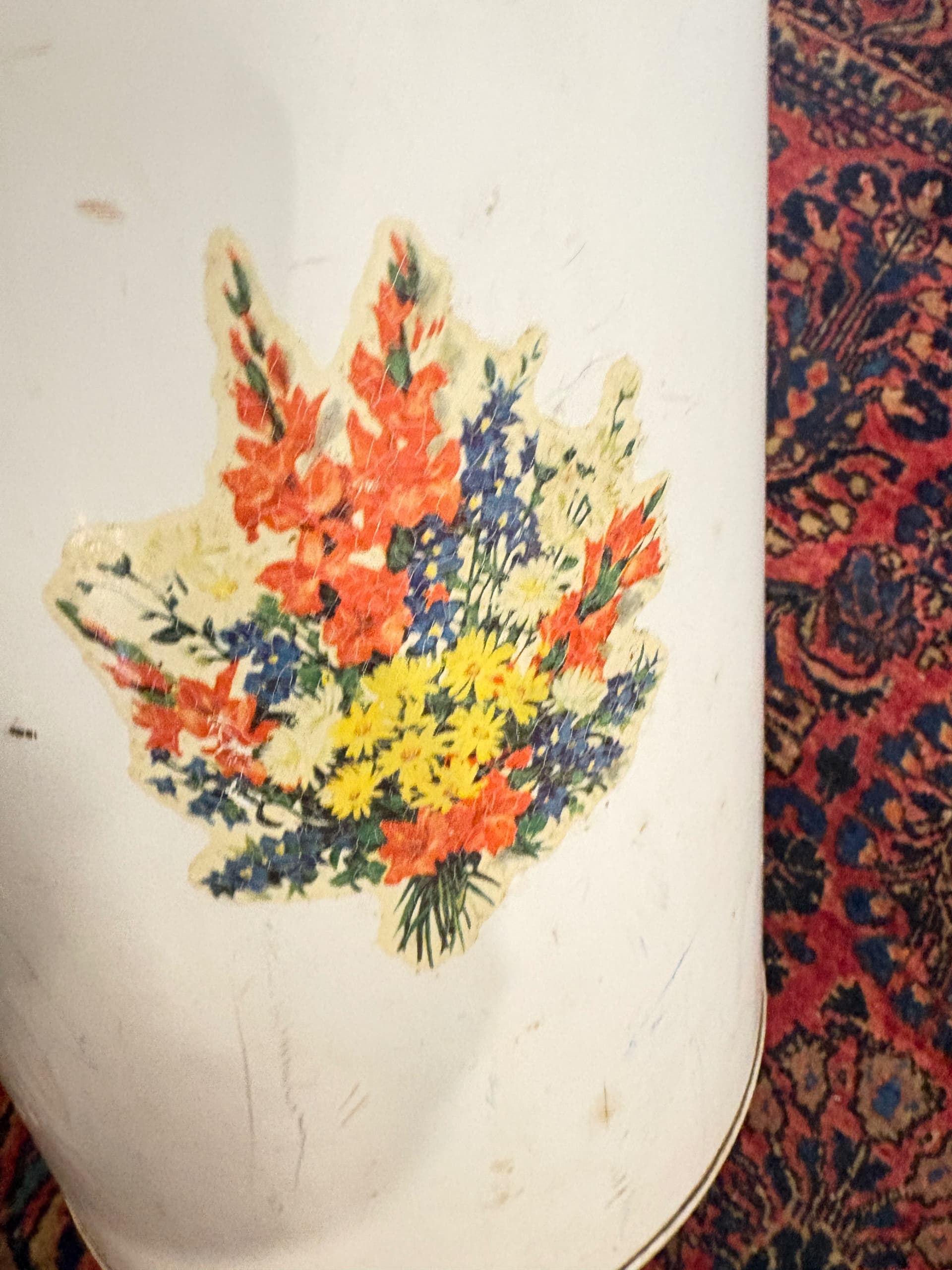 Mid-Century Floral Tin Canister w/ Lid Bail Handles (941) - Regular - Thumbnail 5