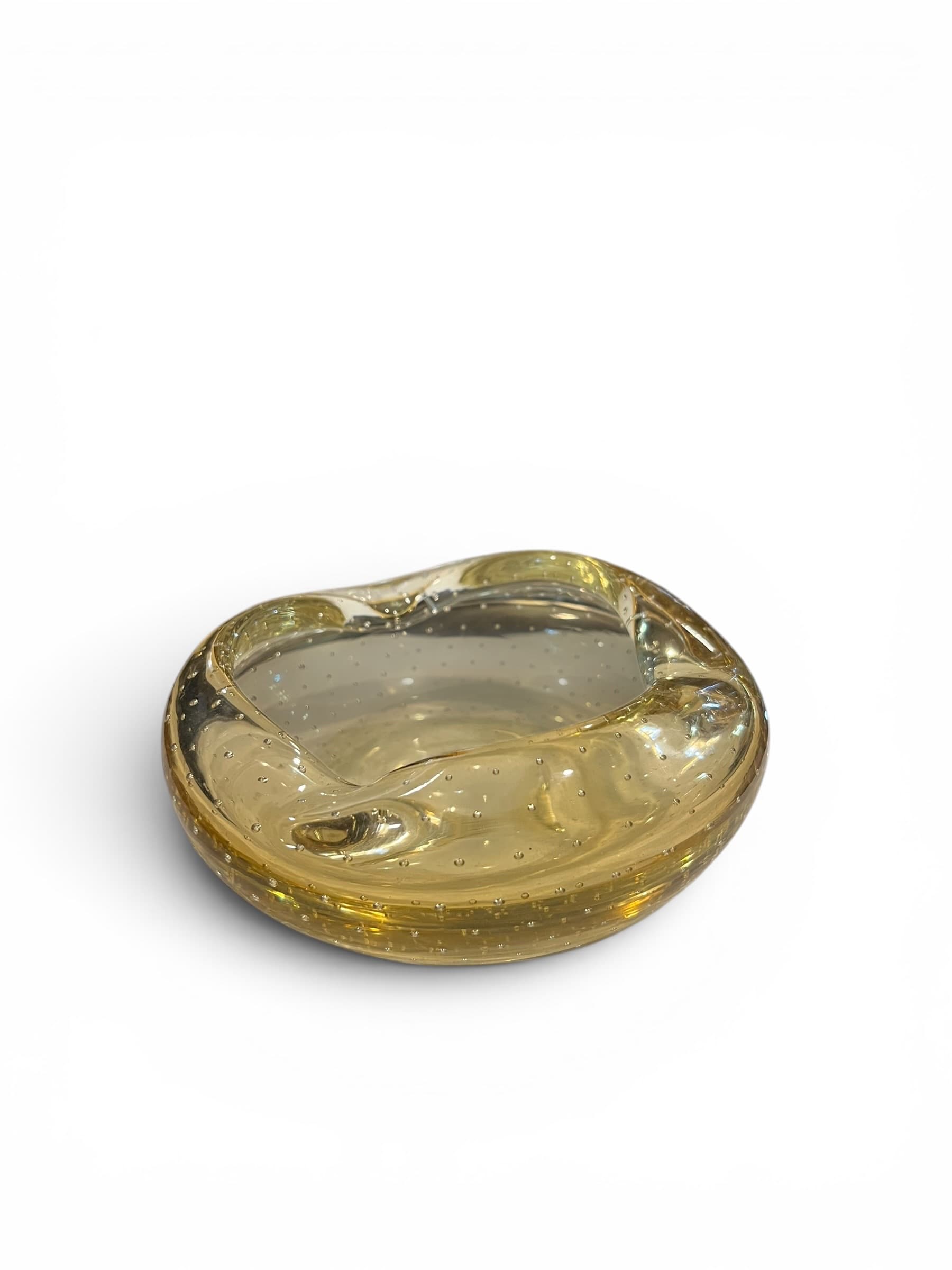 Murano-Style Controlled Bubble Art Glass Ashtray (941) - Regular - Thumbnail 5