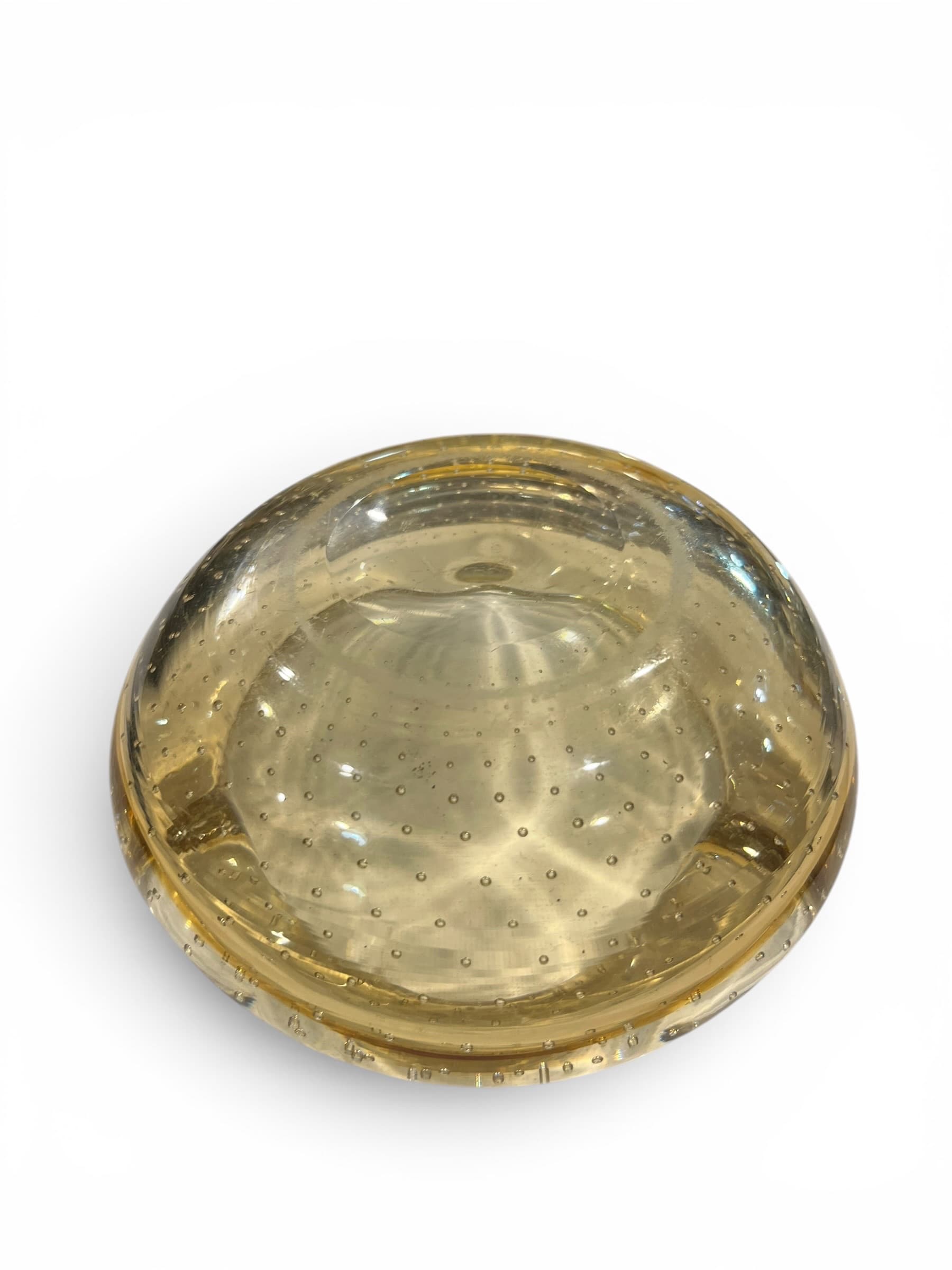 Murano-Style Controlled Bubble Art Glass Ashtray (941) - Regular - Thumbnail 3