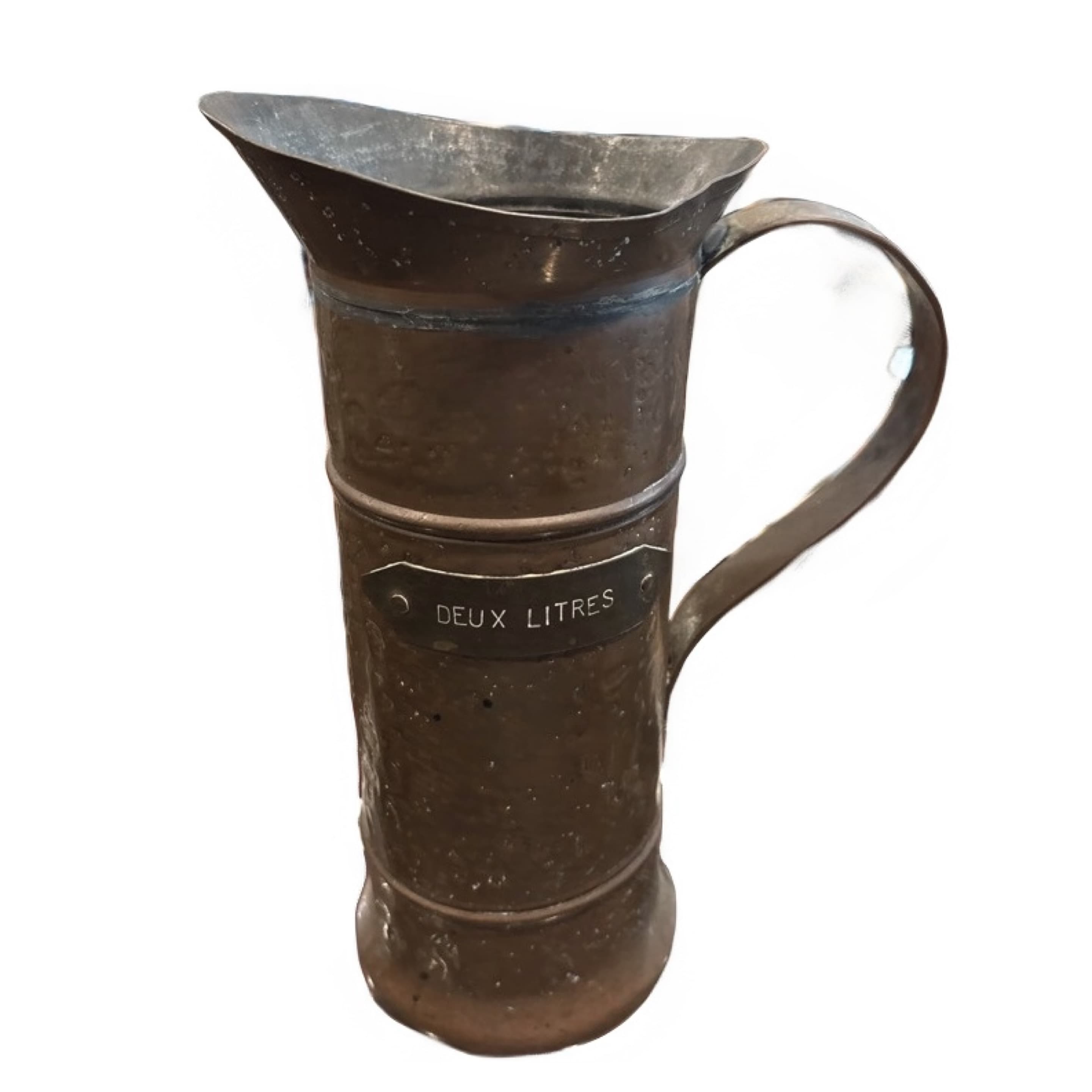 Antique French 2 Liter Copper Measuring Jug | “Deux Litres” Kitchen Measure | Primitive French Country Pitcher (1120) - Regular - Image 1