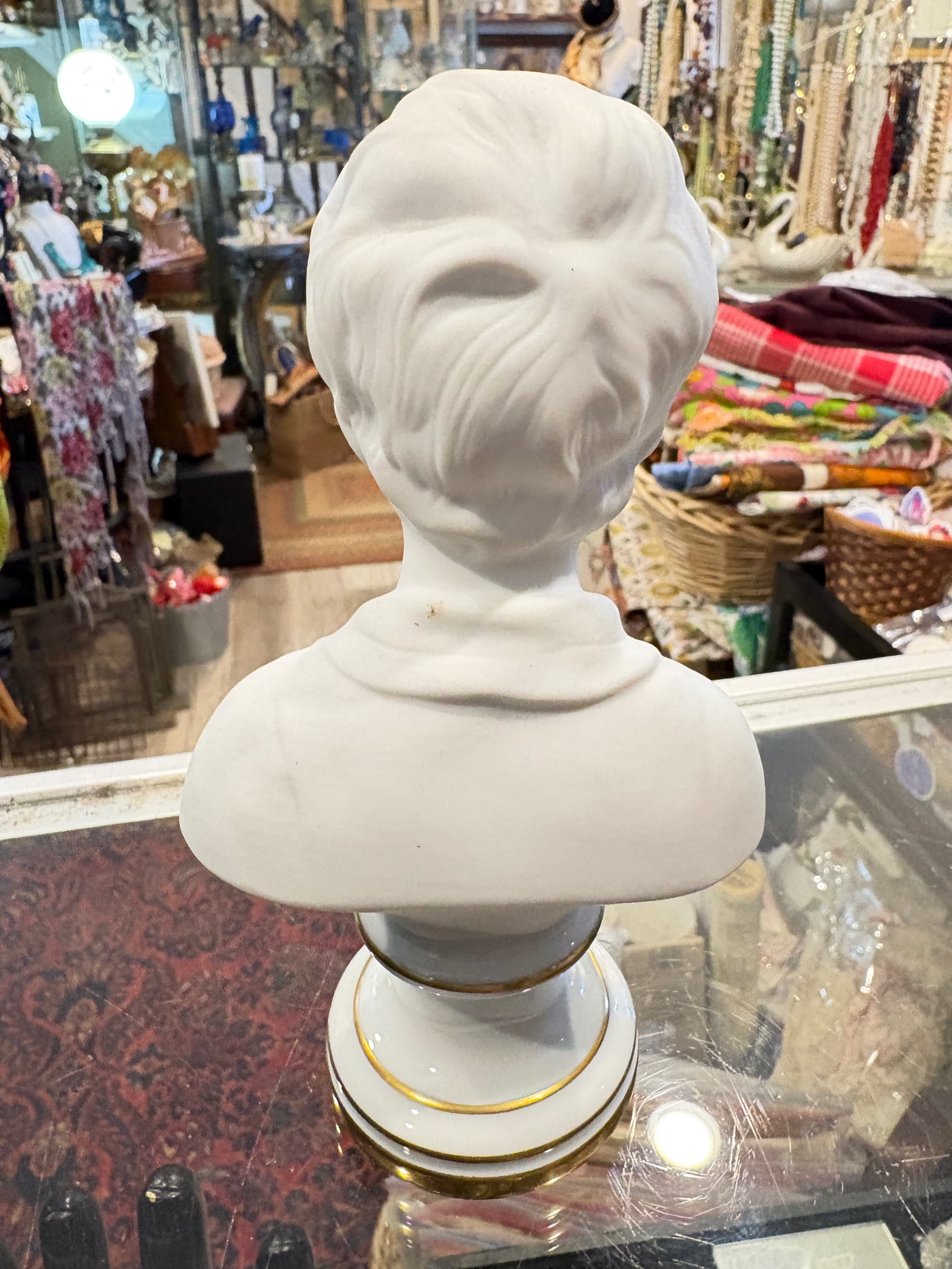 Limoges France Bisque Porcelain Child Bust Gilt Base (1243) - Regular - Thumbnail 5