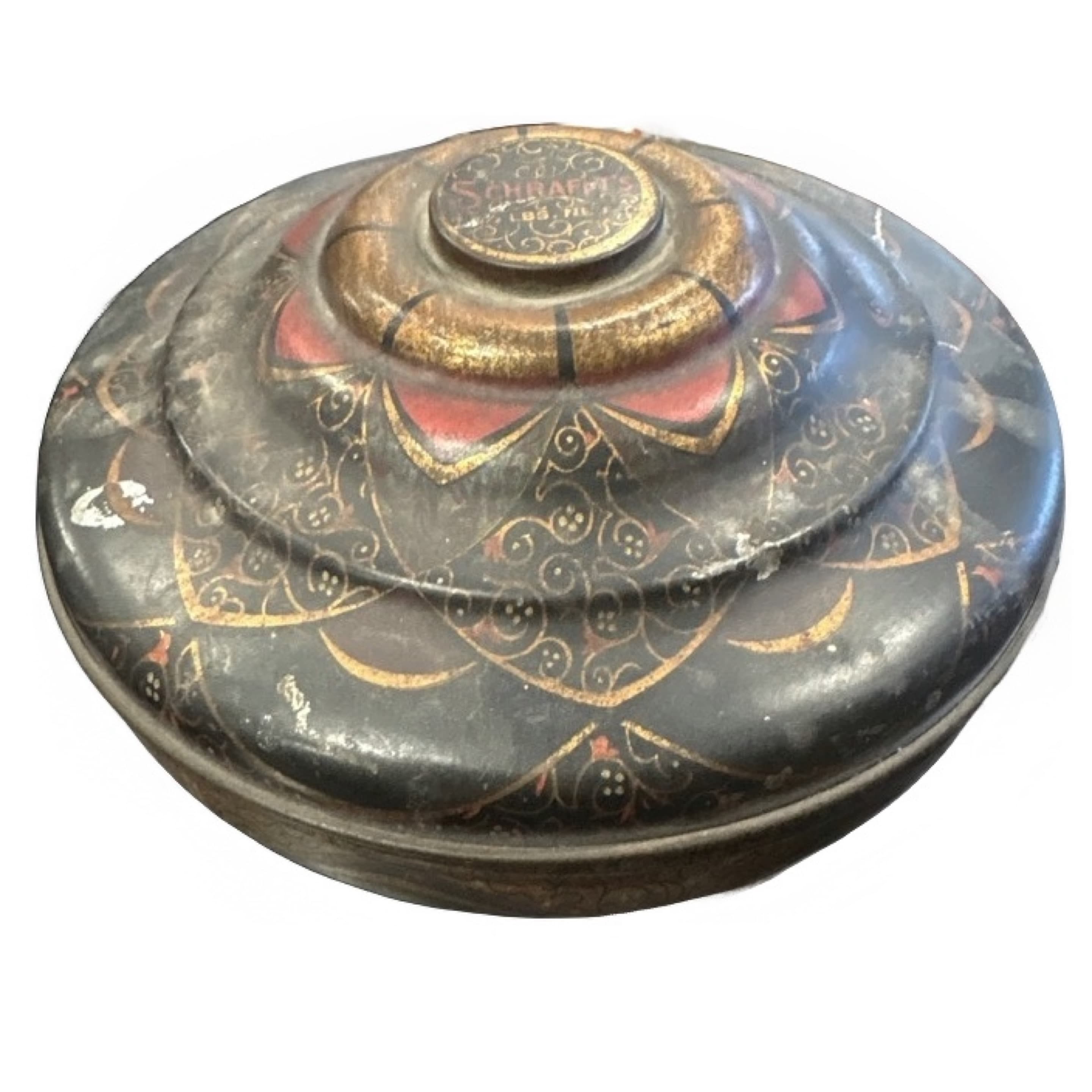 Schrafft’s Antique Litho Candy Tin Art Nouveau Dome (1270) - Regular - Image 1