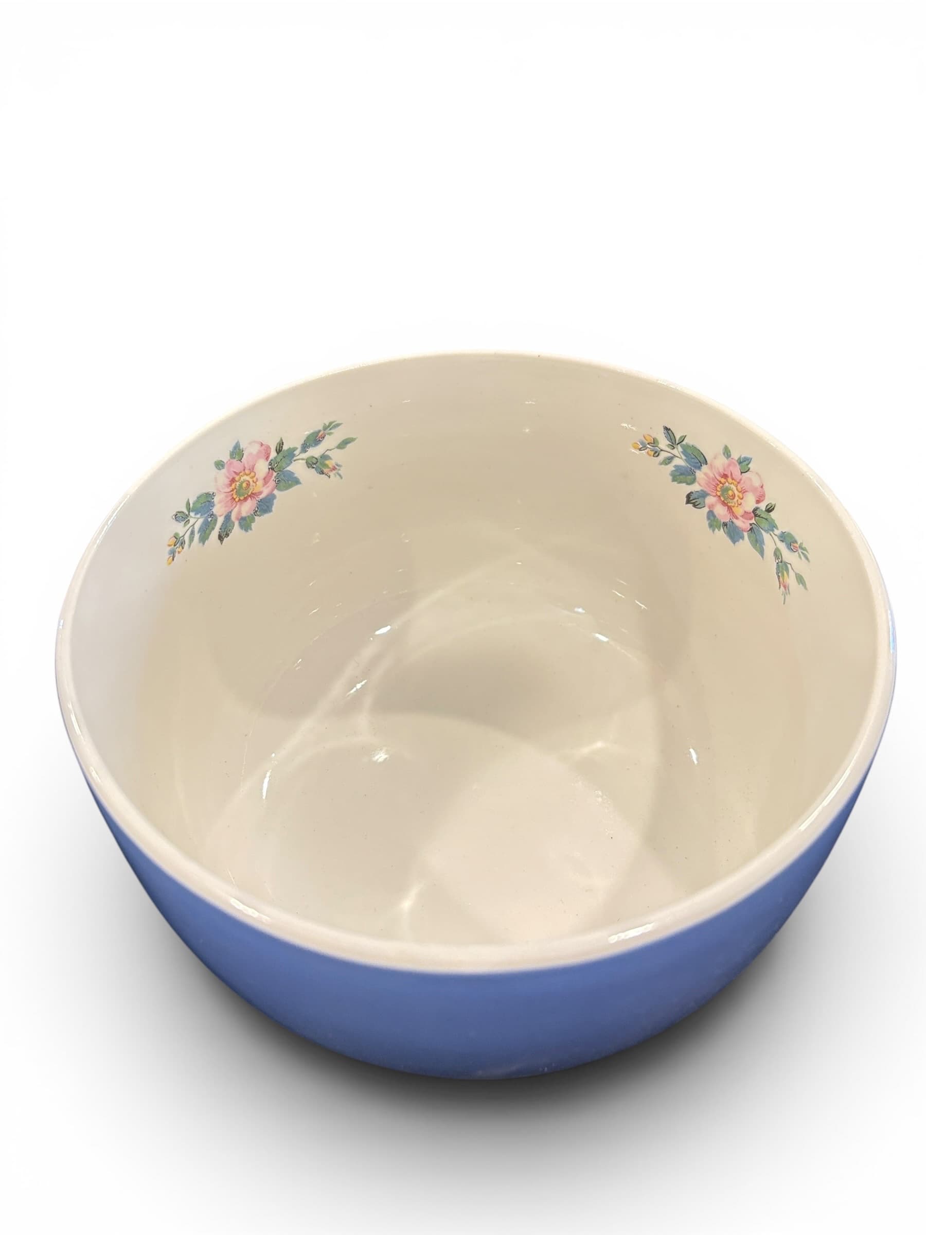Hall China Rose Parade Mixing Bowl Blue Periwinkle, 1940s (941) - Regular - Thumbnail 3