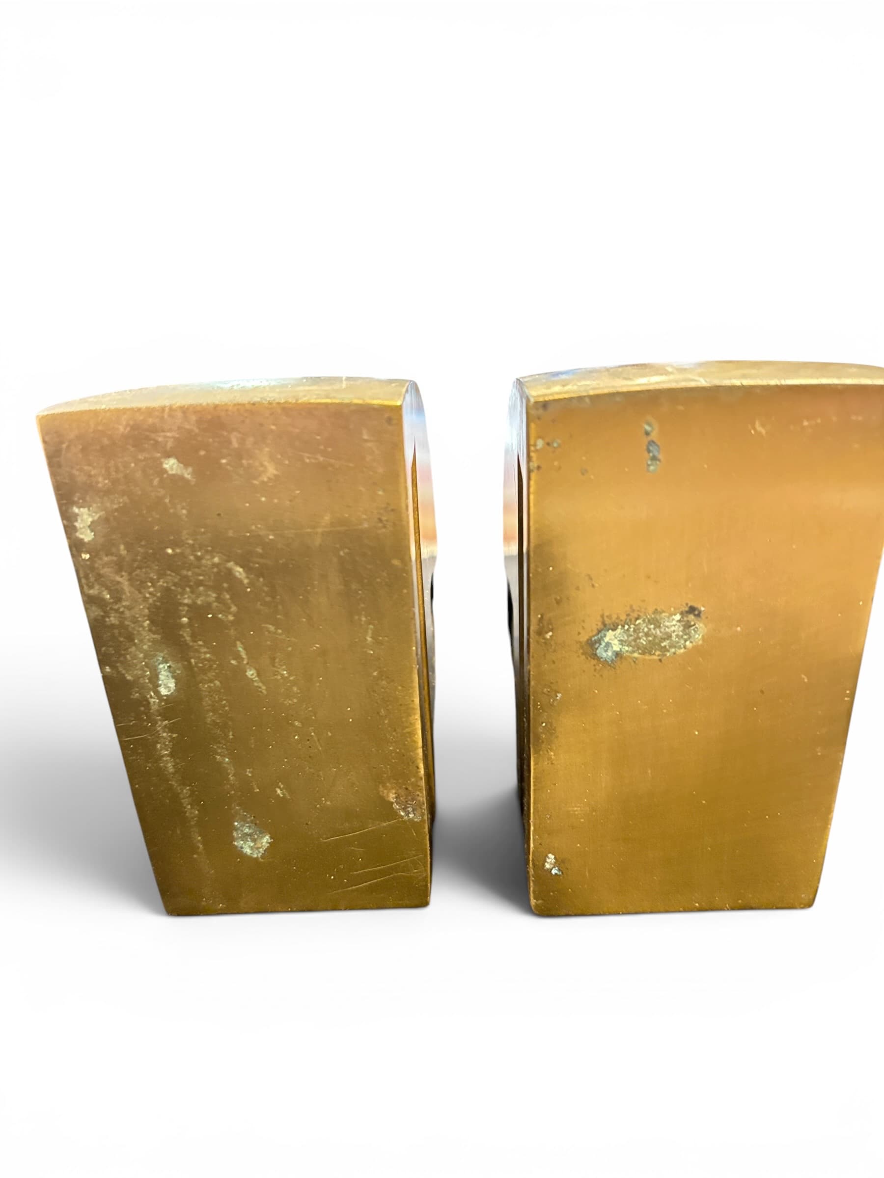 Brass Art Deco Bookends Arch Relief Geometric Pair, 1930s (941) - Regular - Thumbnail 3