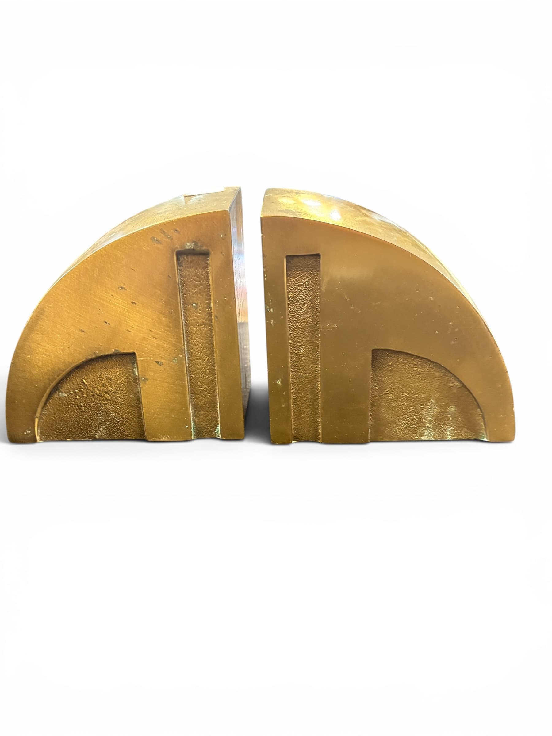 Brass Art Deco Bookends Arch Relief Geometric Pair, 1930s (941) - Regular - Thumbnail 5