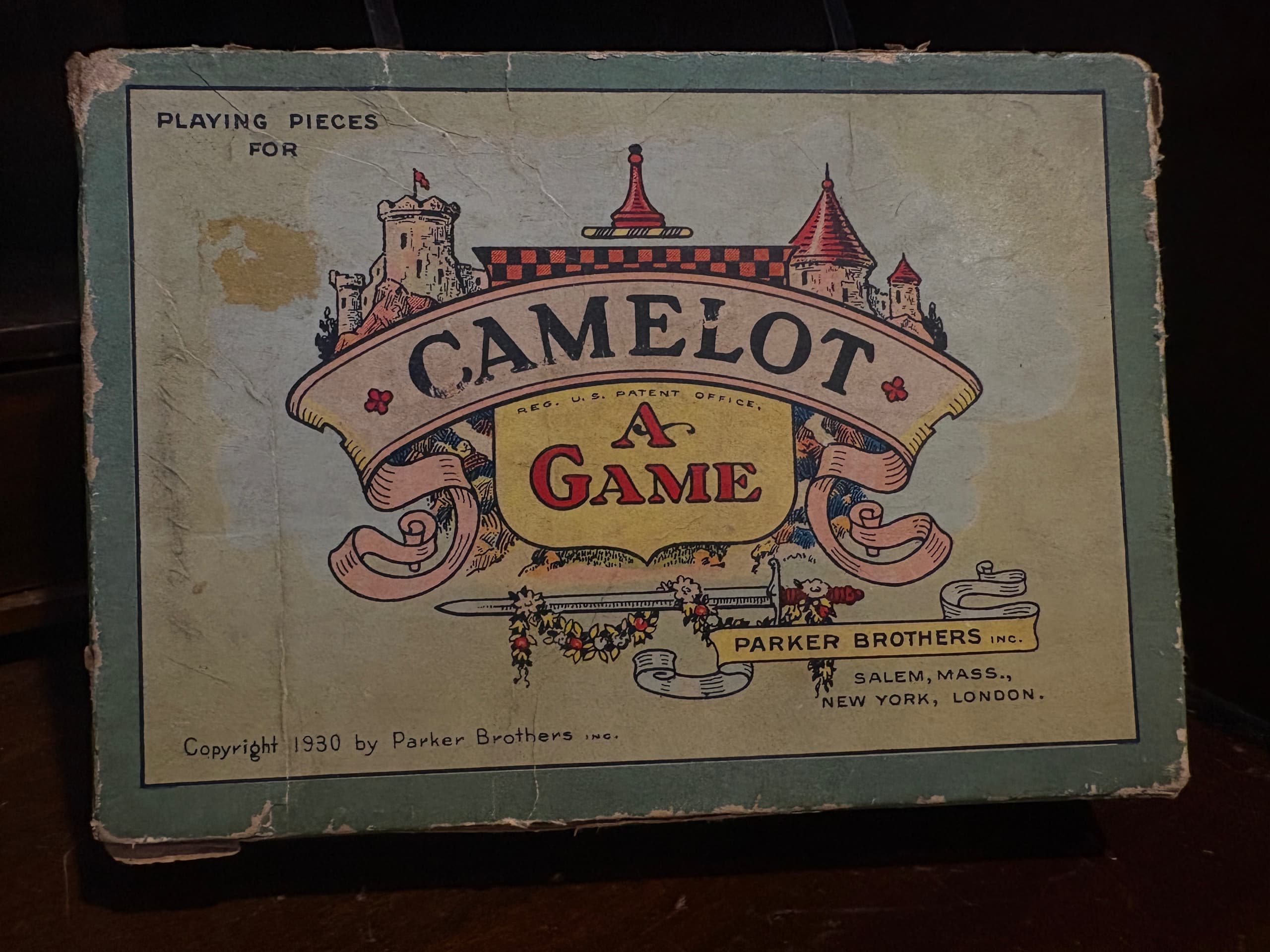 1930 Parker Brothers Camelot “A Game” — Playing Pieces Box - Regular - Thumbnail 2