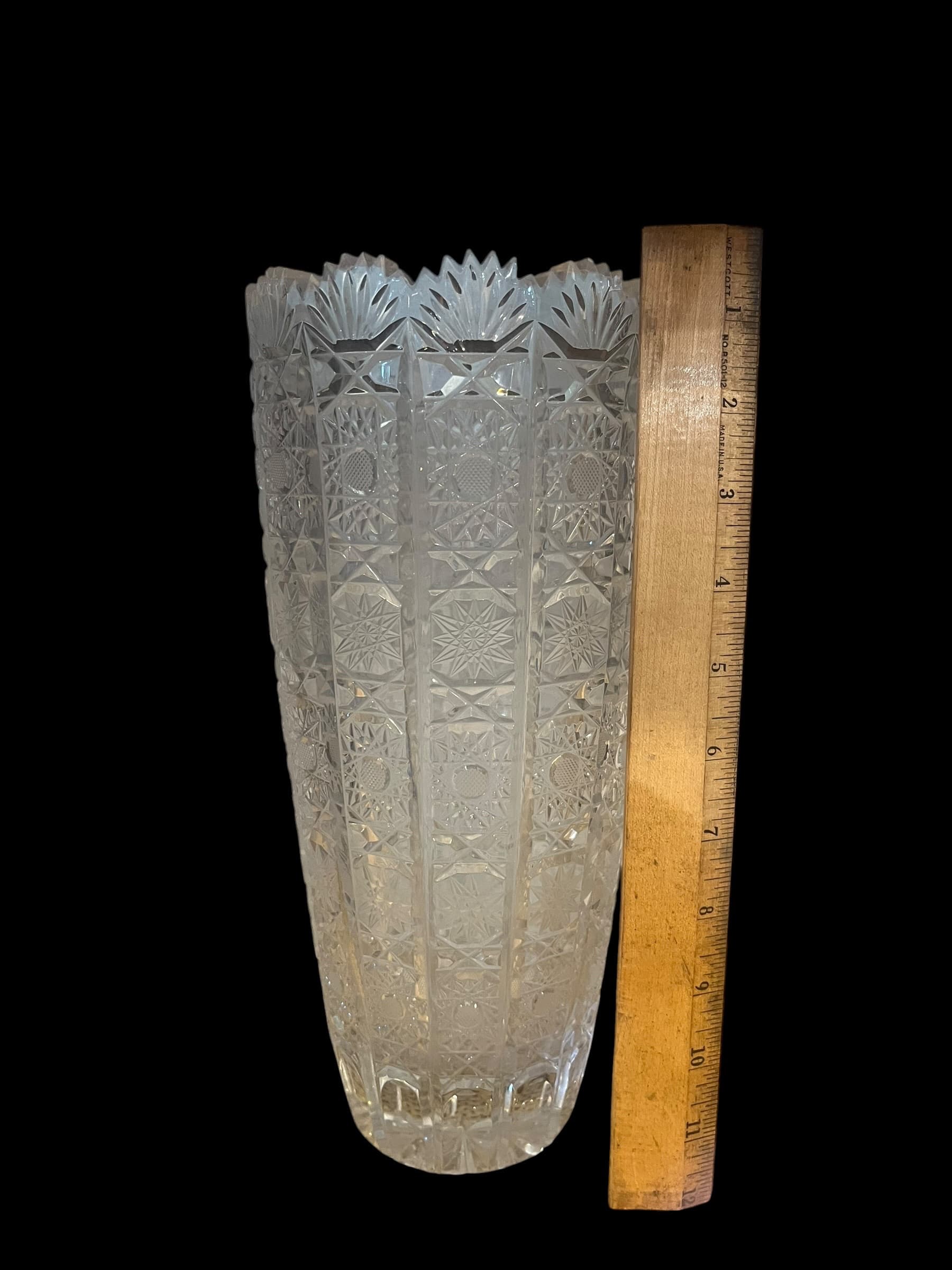 Large Bohemian Brilliant Cut Crystal Vase (941) - Regular - Thumbnail 6