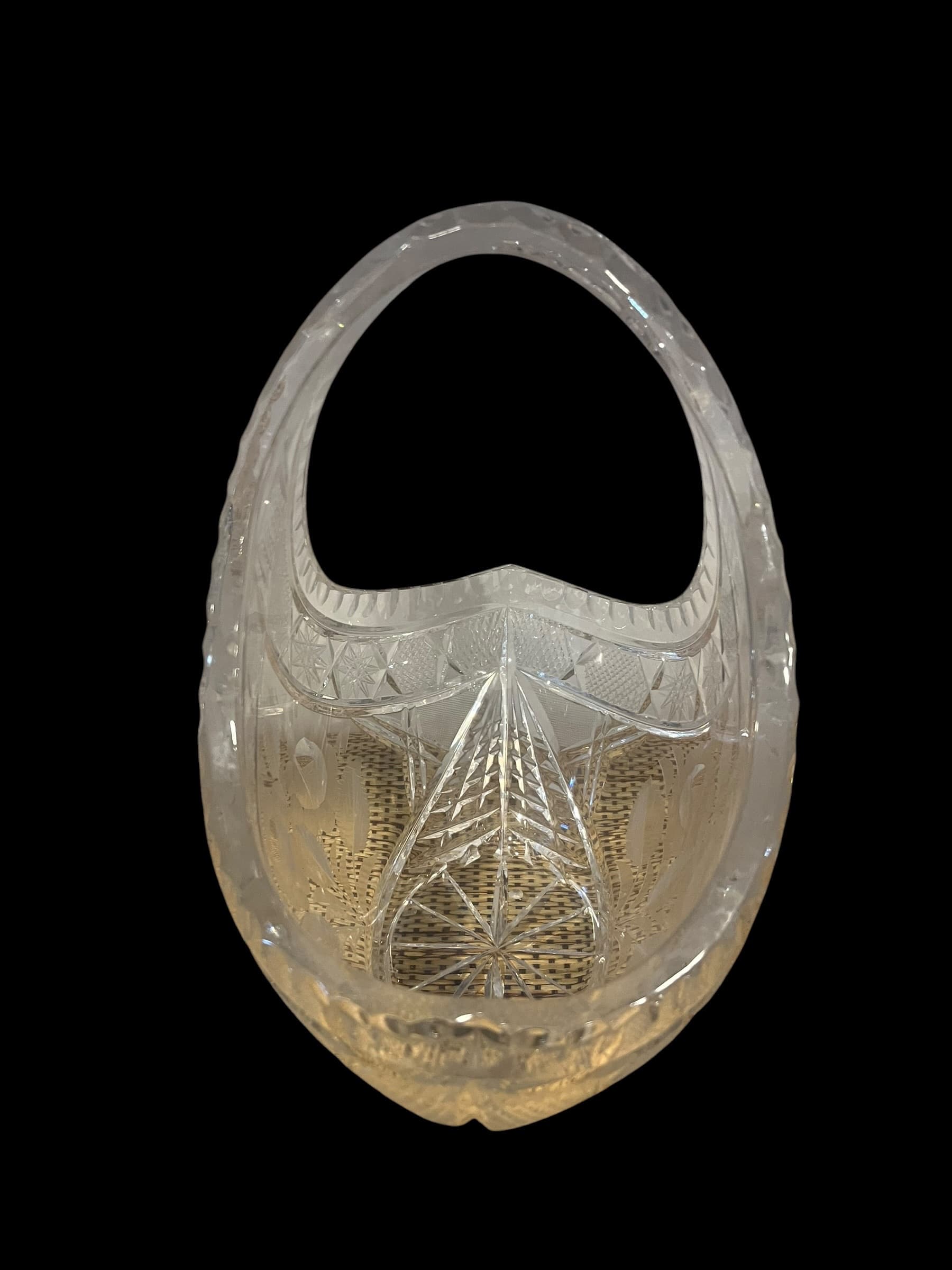 Bohemian Cut Crystal Basket – Brilliant Cut (941) - Regular - Thumbnail 2