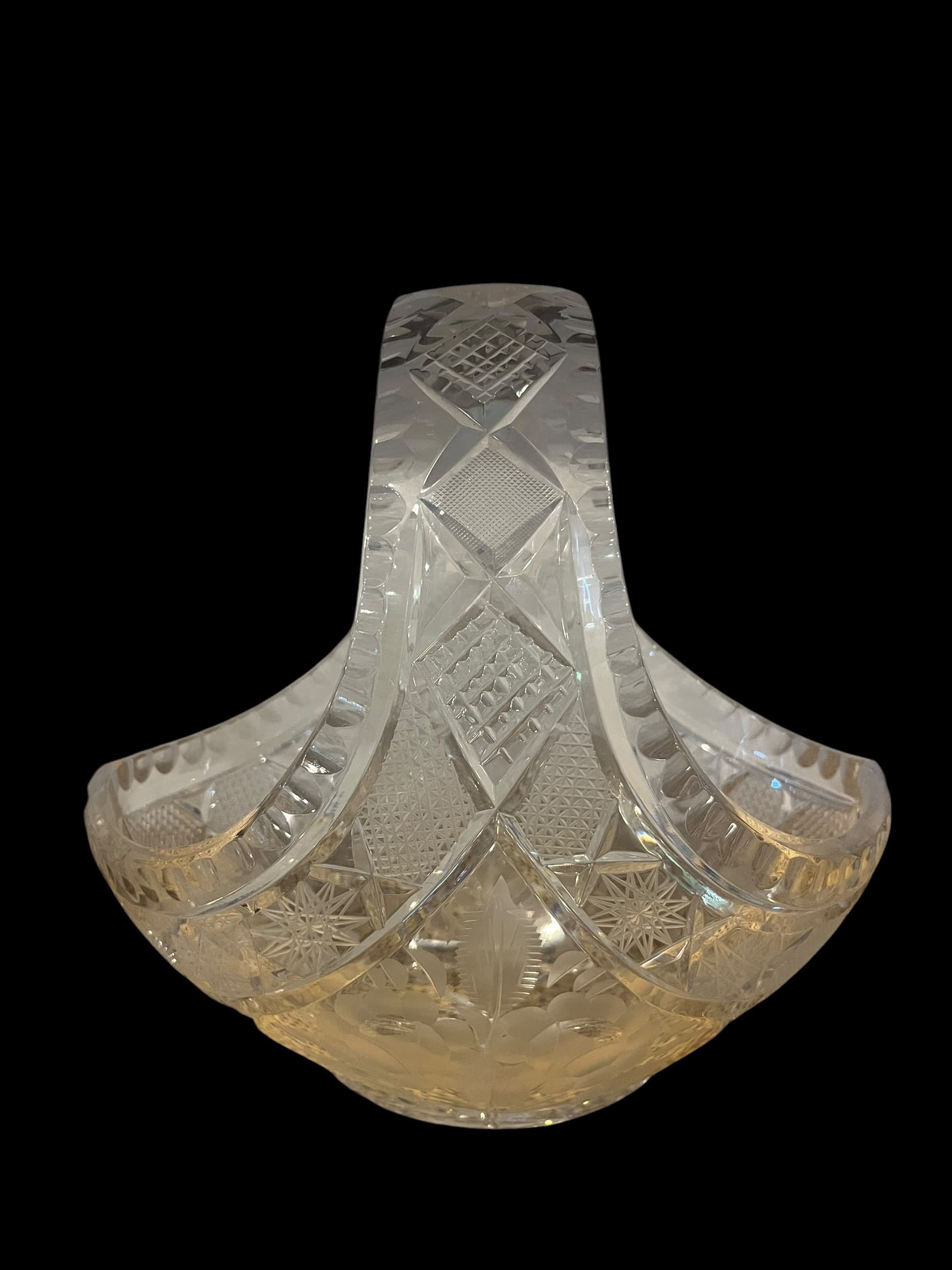 Bohemian Cut Crystal Basket – Brilliant Cut (941) - Regular - Thumbnail 3