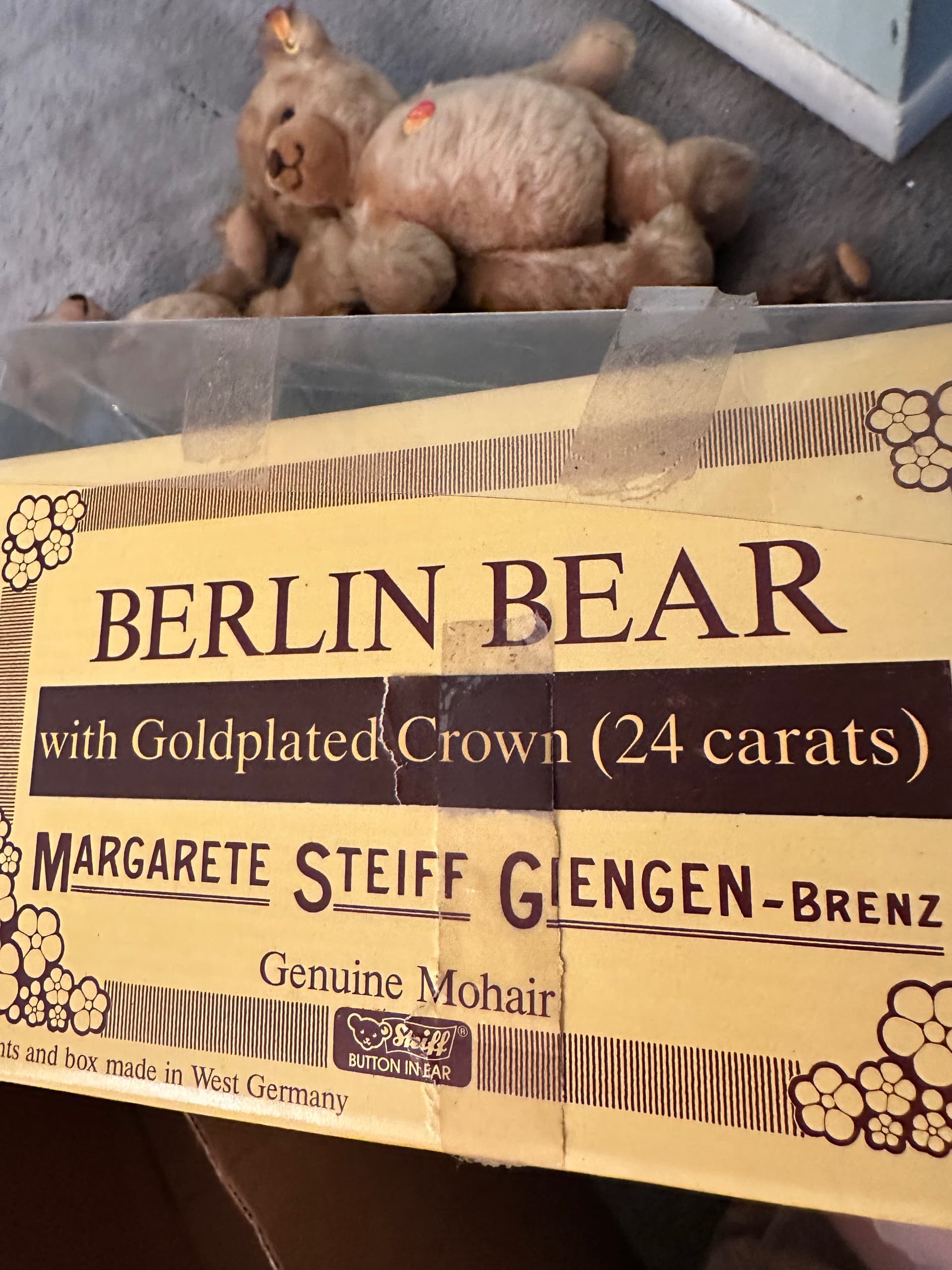 1985 Chocloate Brown Steiff Berlin Bear - Regular - Thumbnail 3