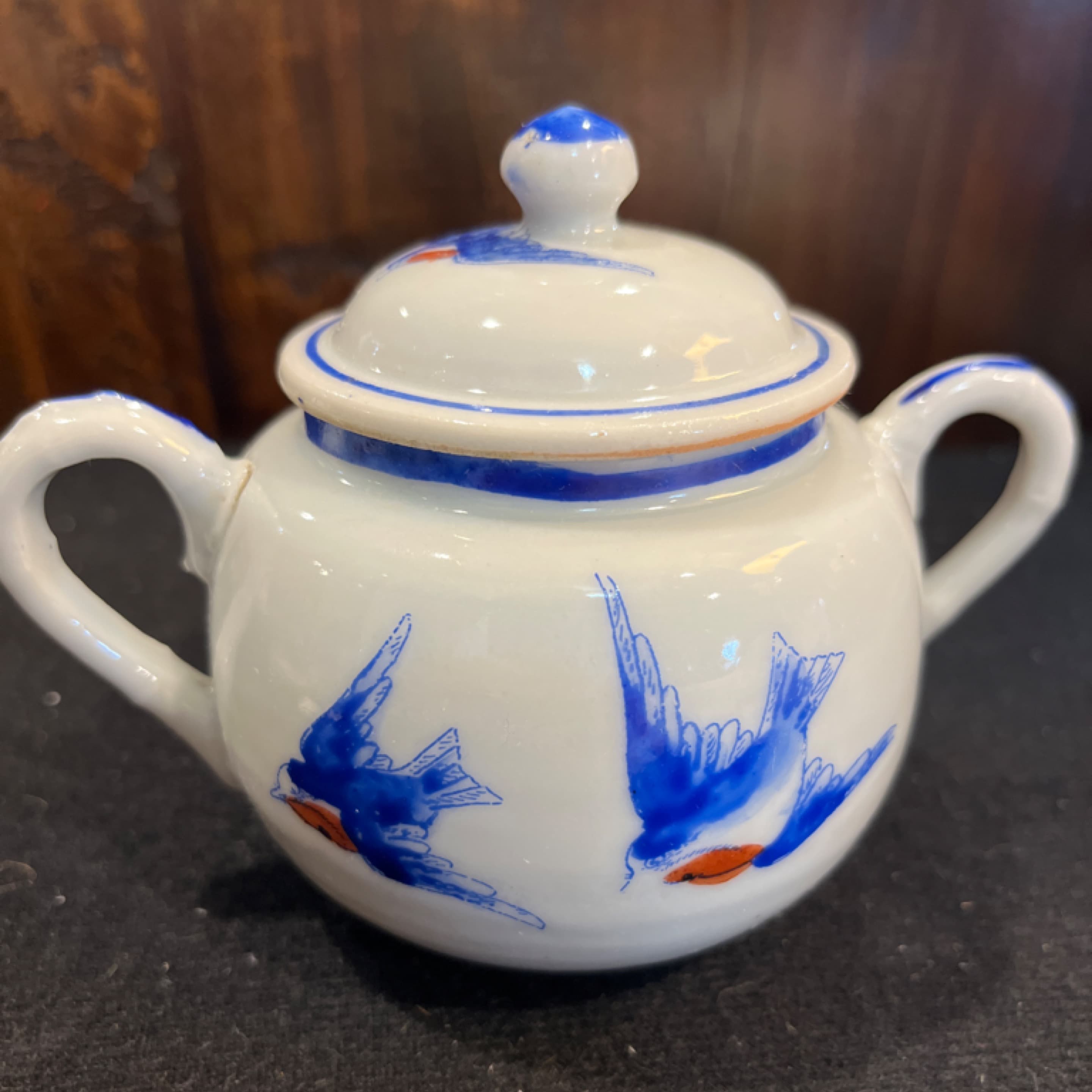Handpainted Japanese Sugar Bowl - Regular