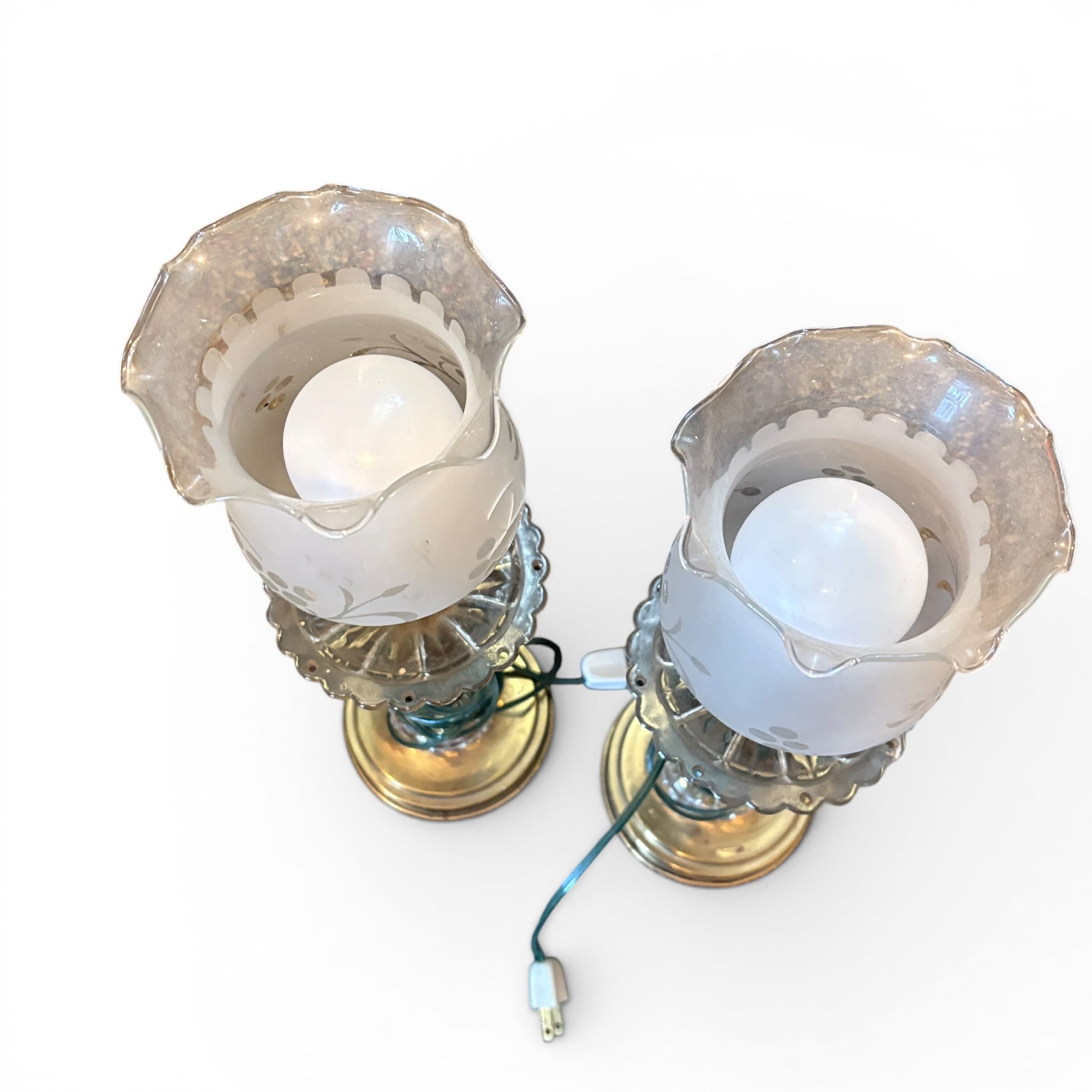 Pair Victorian Converted Oil Lamp Table Lamps - Regular - Thumbnail 2