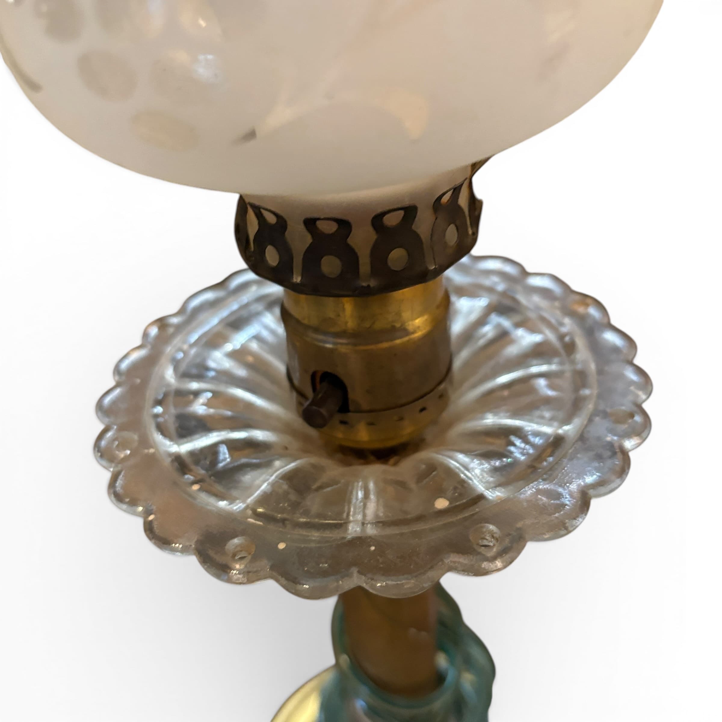 Pair Victorian Converted Oil Lamp Table Lamps - Regular - Thumbnail 3
