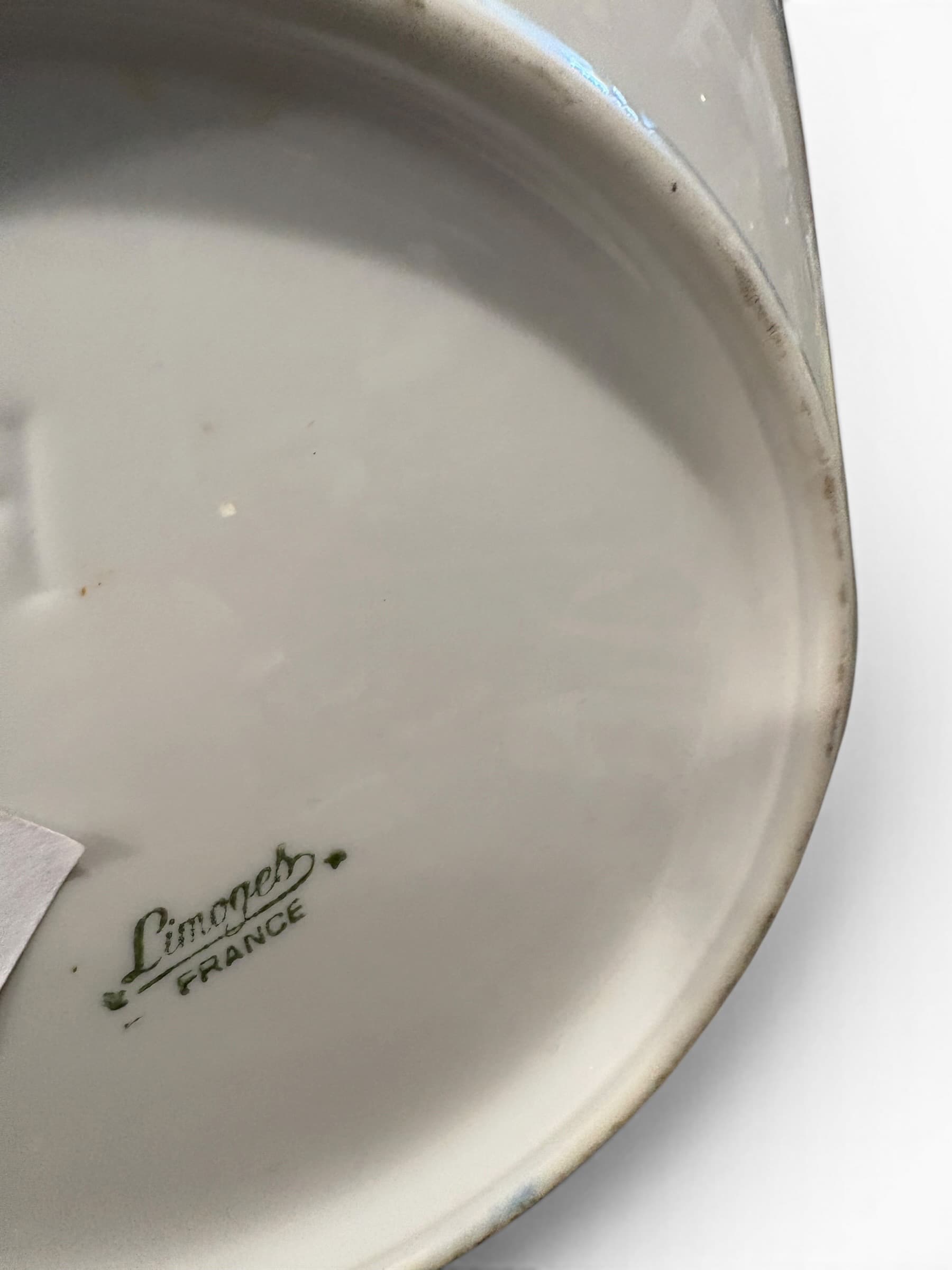 Limoges France Porcelain Square Bowl – Hand-Painted Pheasant & Exotic Bird Motif, Gold Rim-1269 - Regular - Thumbnail 2