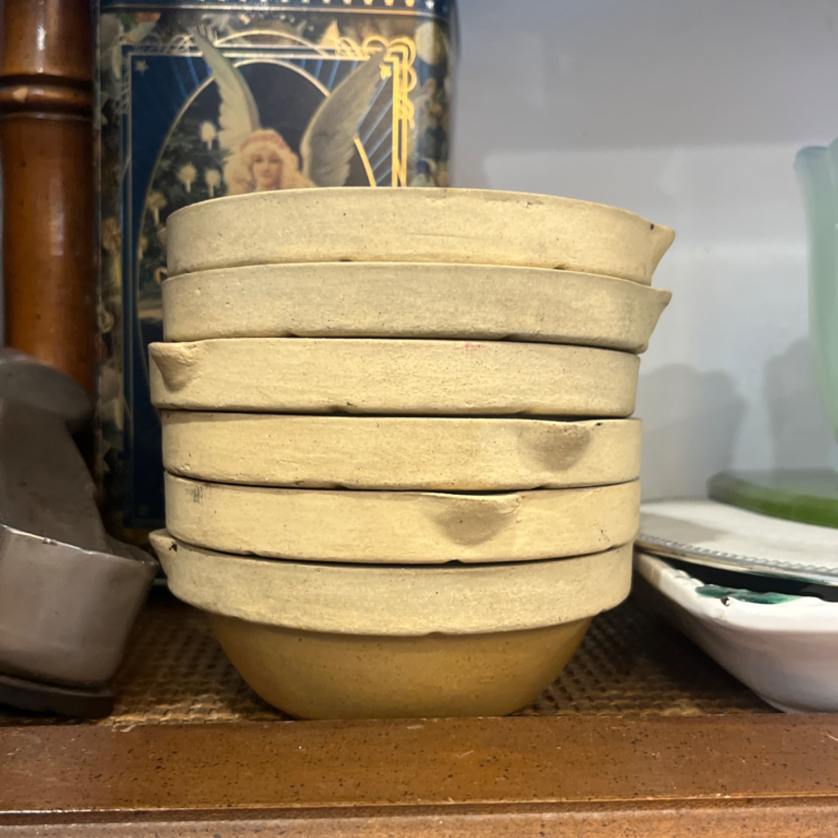 6-Set Primitive pottery Bowls-1270 - Regular