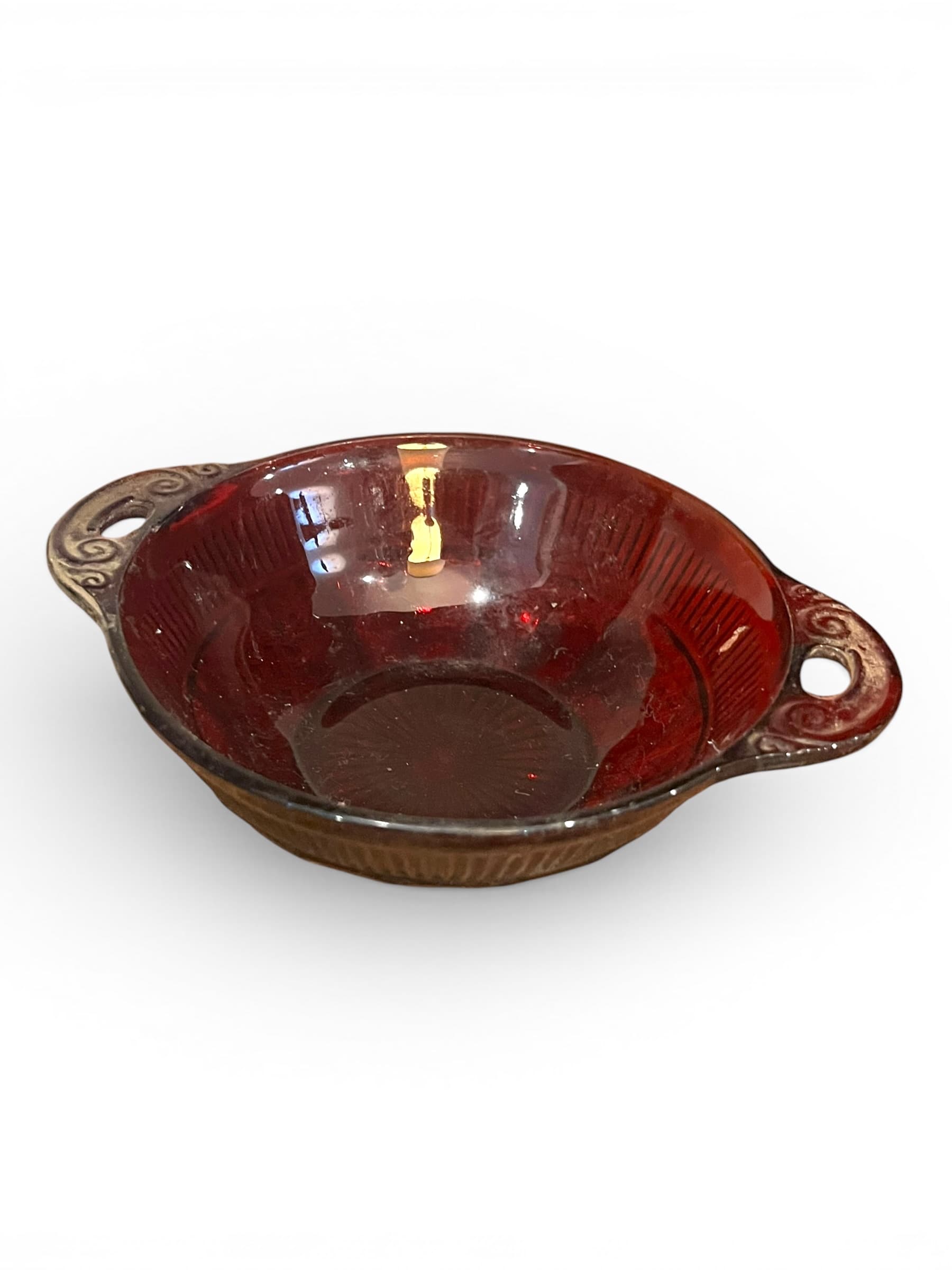 Anchor Hocking Coronation Royal Ruby Red small fruit bowl-1270 - Regular