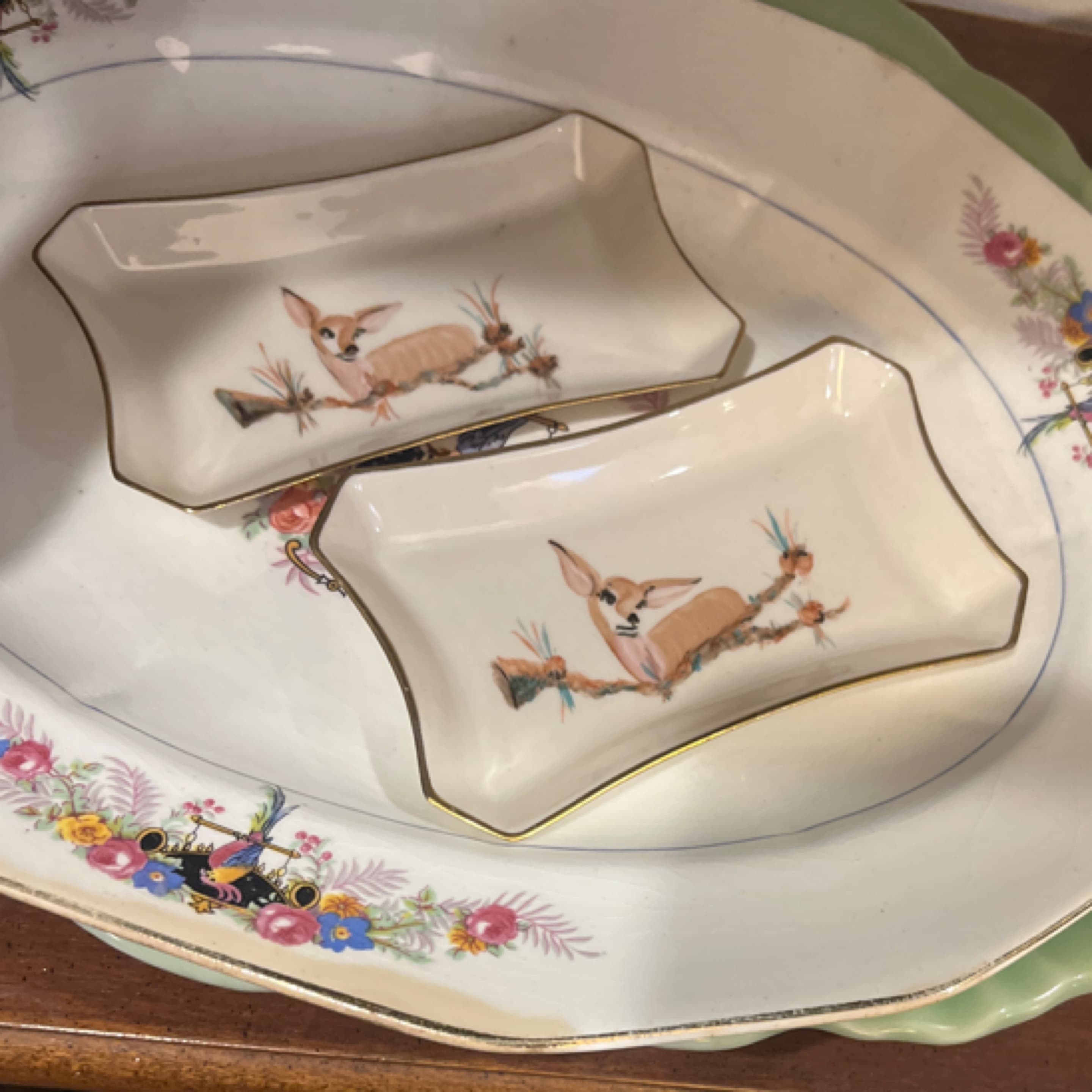 Porcelain Deer Trinket Dishes - Regular