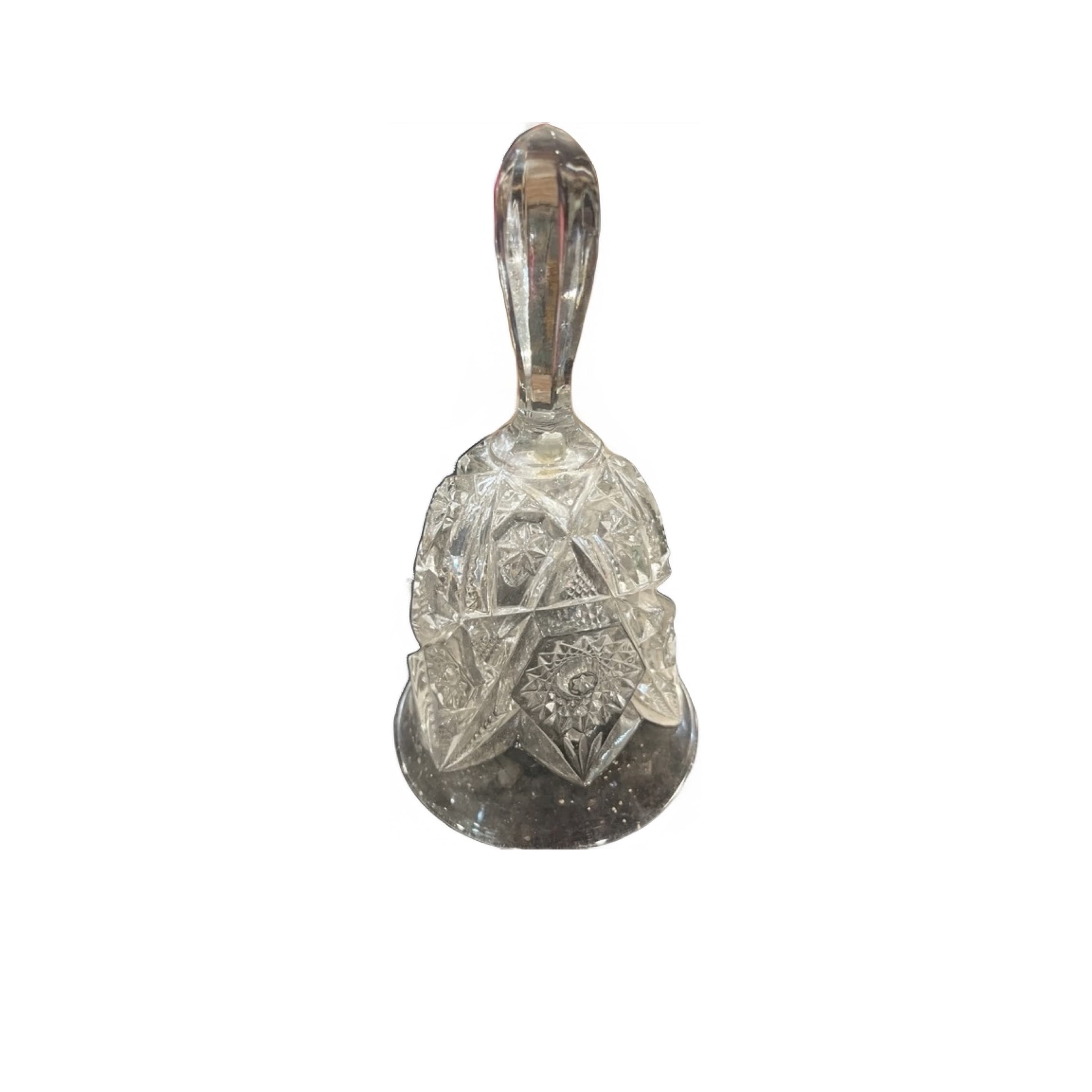 Vintage Pressed Glass Bell — Star & Fan Pattern 941 - Regular - Thumbnail 2