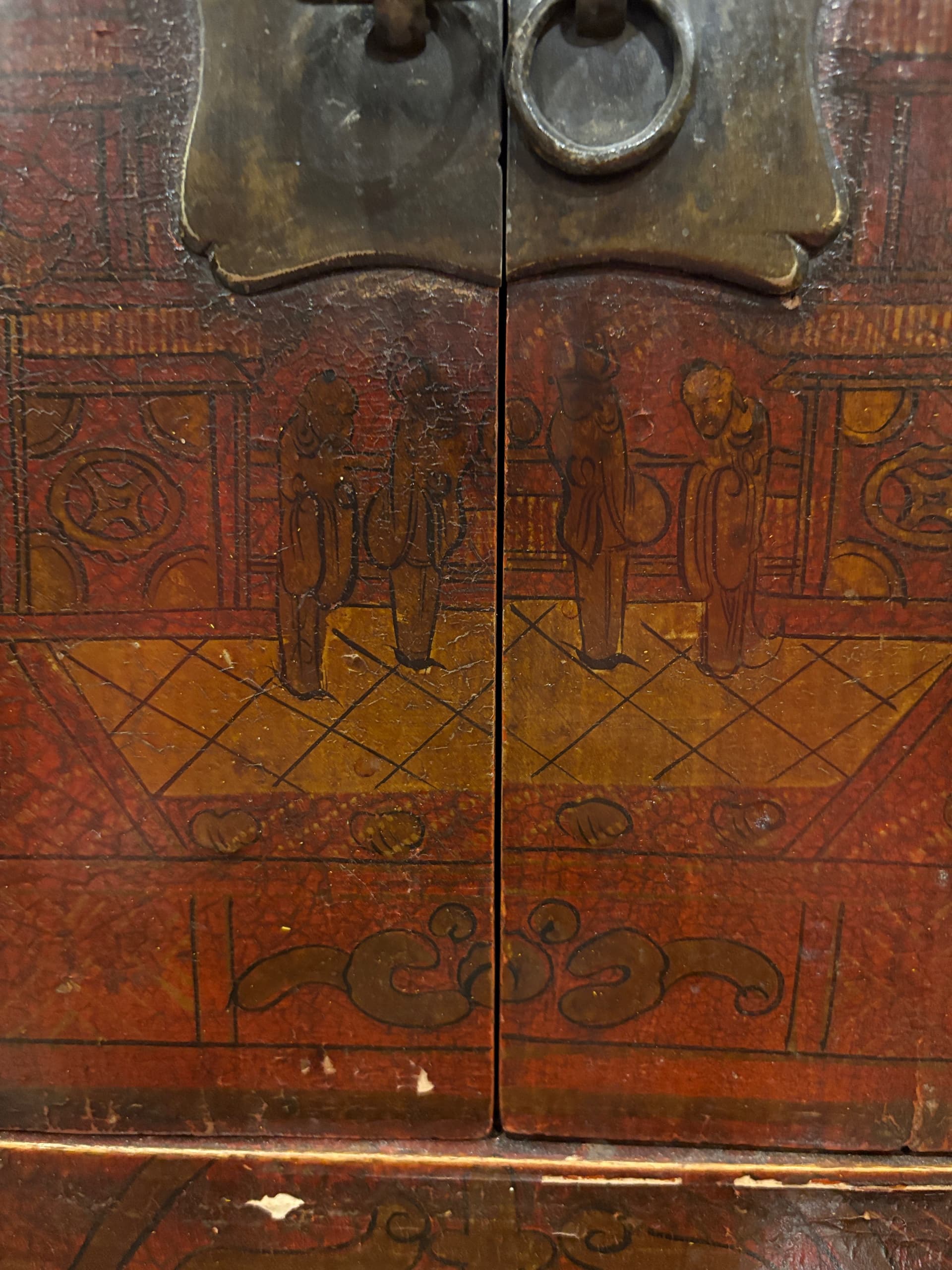 Antique Chinese Red Lacquer Cabinet • Late Qing Dynasty 1880-1920 • 1205 - Regular - Thumbnail 2