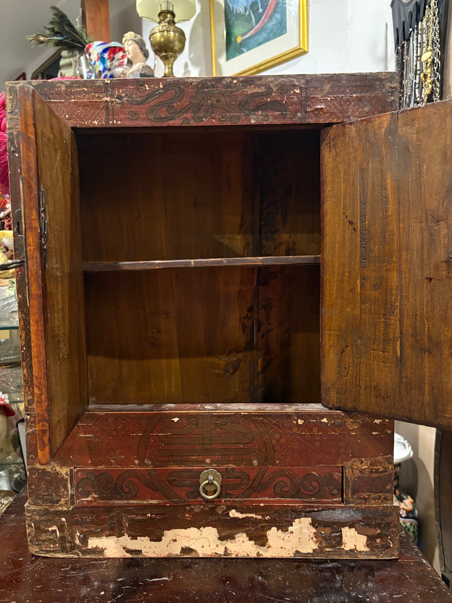 Antique Chinese Red Lacquer Cabinet • Late Qing Dynasty 1880-1920 • 1205 - Regular - Thumbnail 7