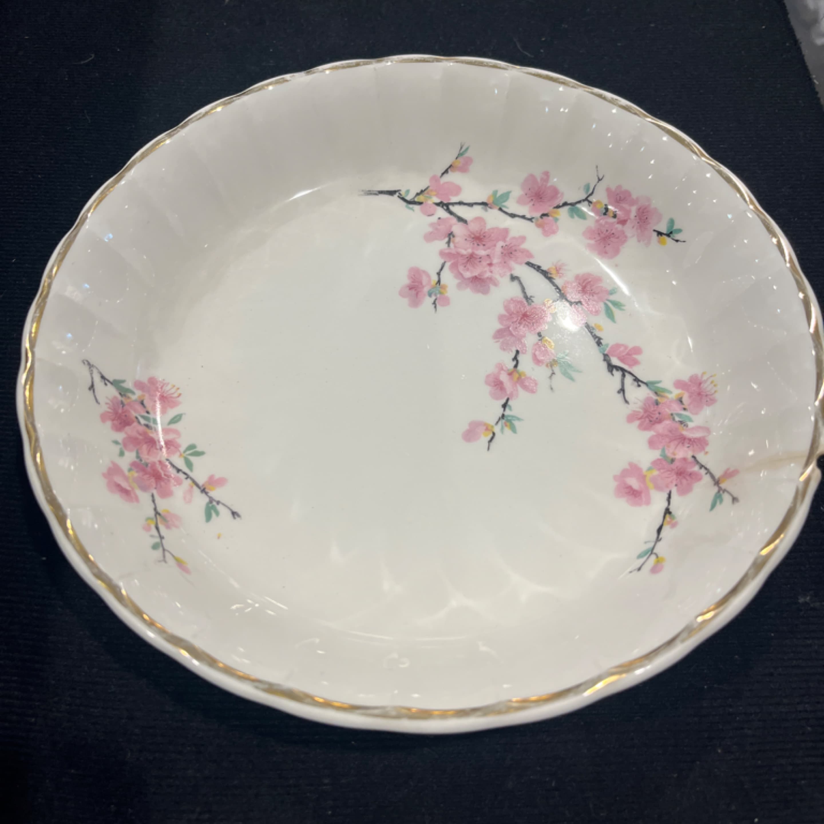 W.S. George Bolero Cherry Blossom Berry Bowl | Vintage 1940s American Dinnerware | 1270 - Regular