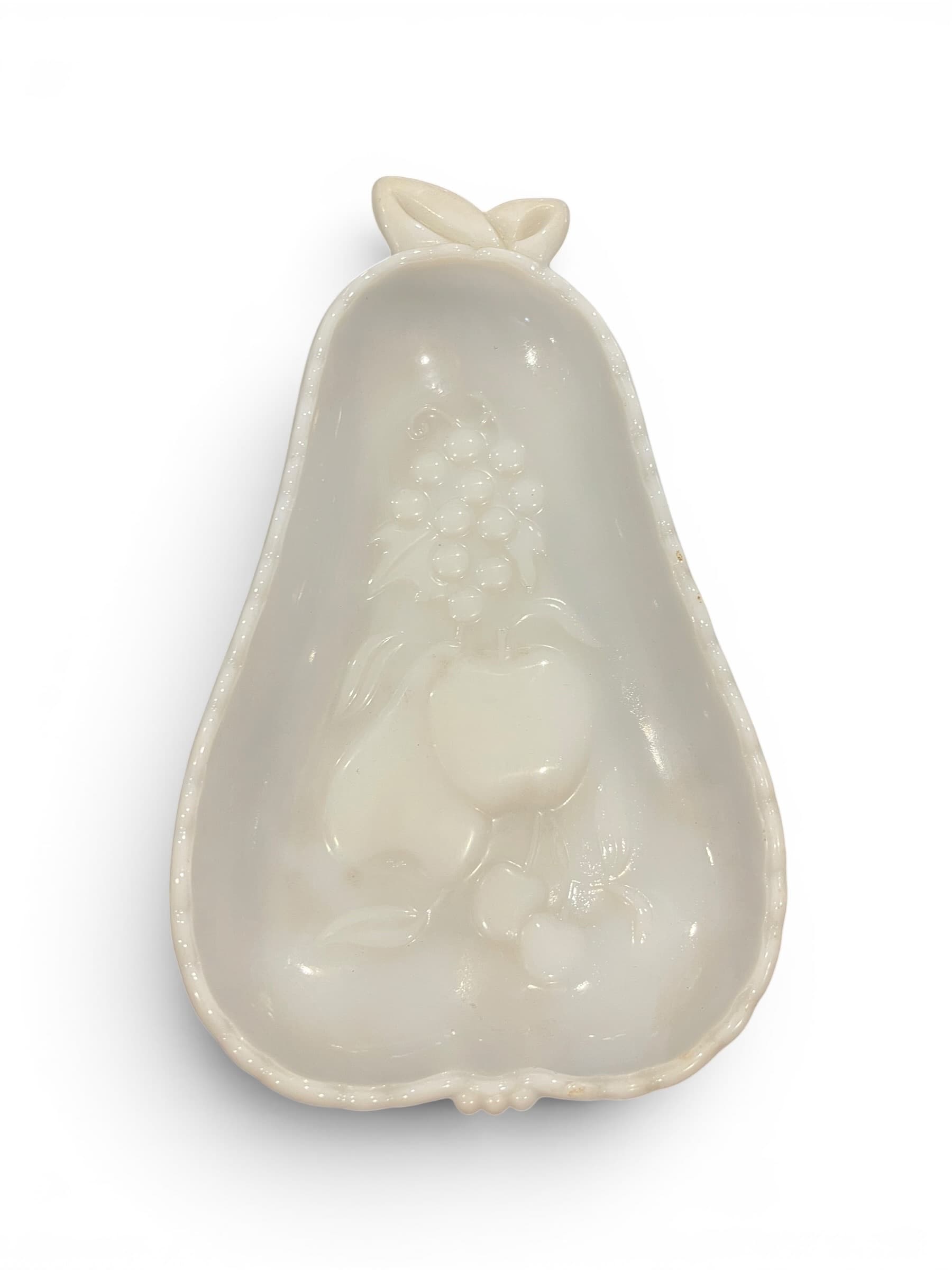 Vintage Milk Glass Pear Shaped Dish 91270) - Regular - Thumbnail 3