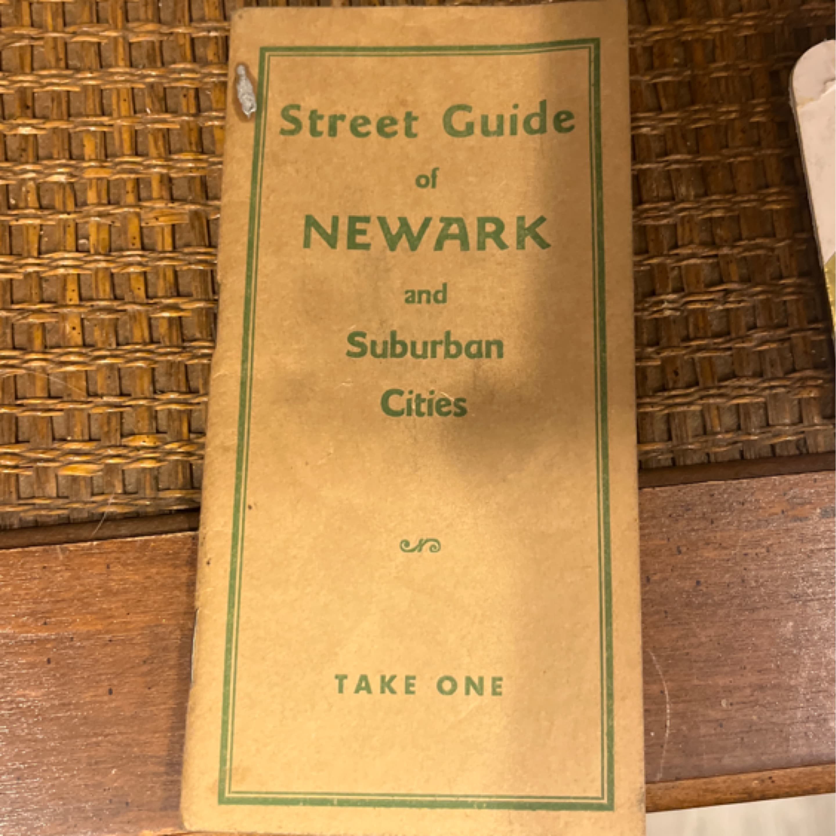 Vintage "Street Guide of Newark and Suburban Cities" - Regular