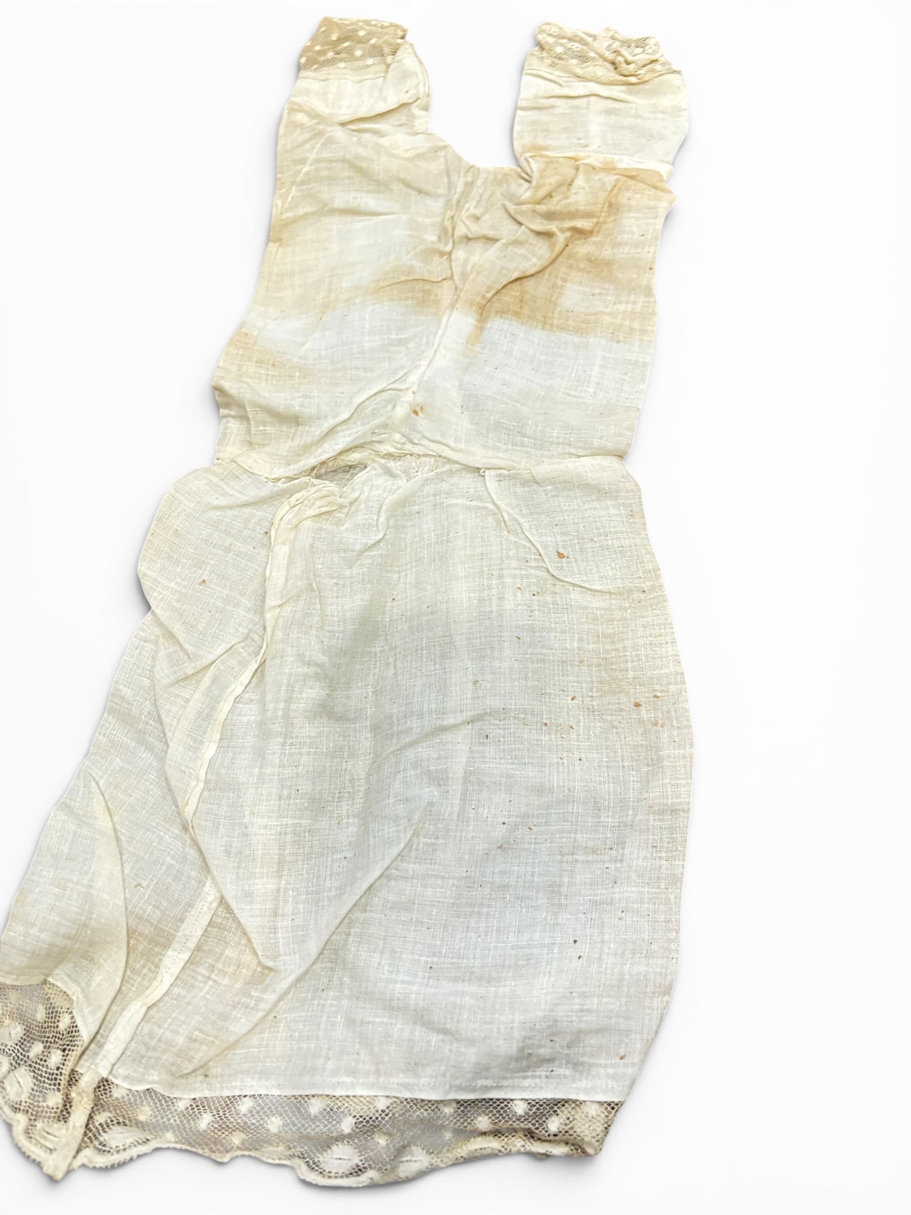 Antique Doll Layette Set | 1880s–1910s | Embroidered Net Christening Outfit - 1270 - Regular - Thumbnail 3