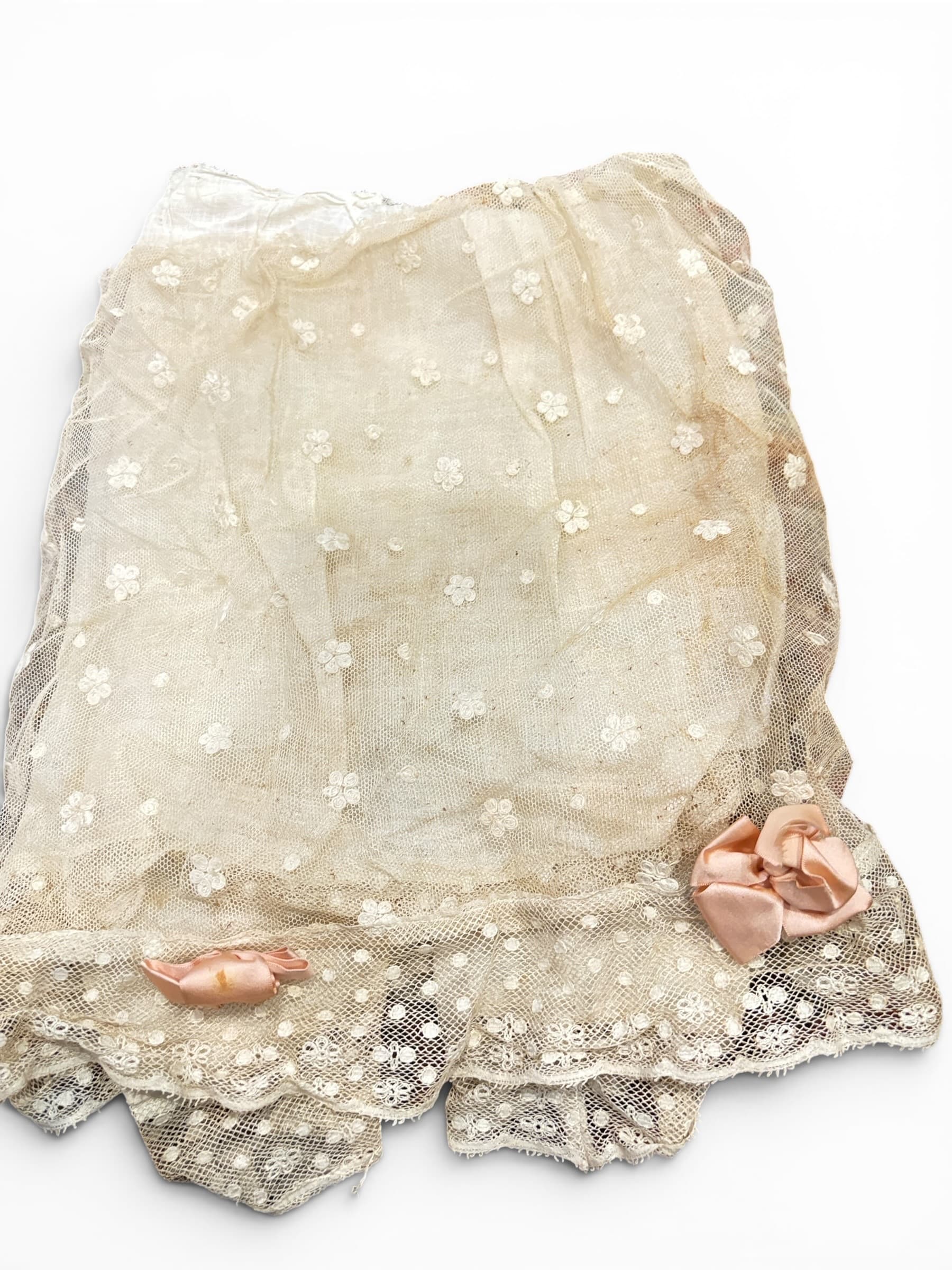Antique Doll Layette Set | 1880s–1910s | Embroidered Net Christening Outfit - 1270 - Regular - Thumbnail 12