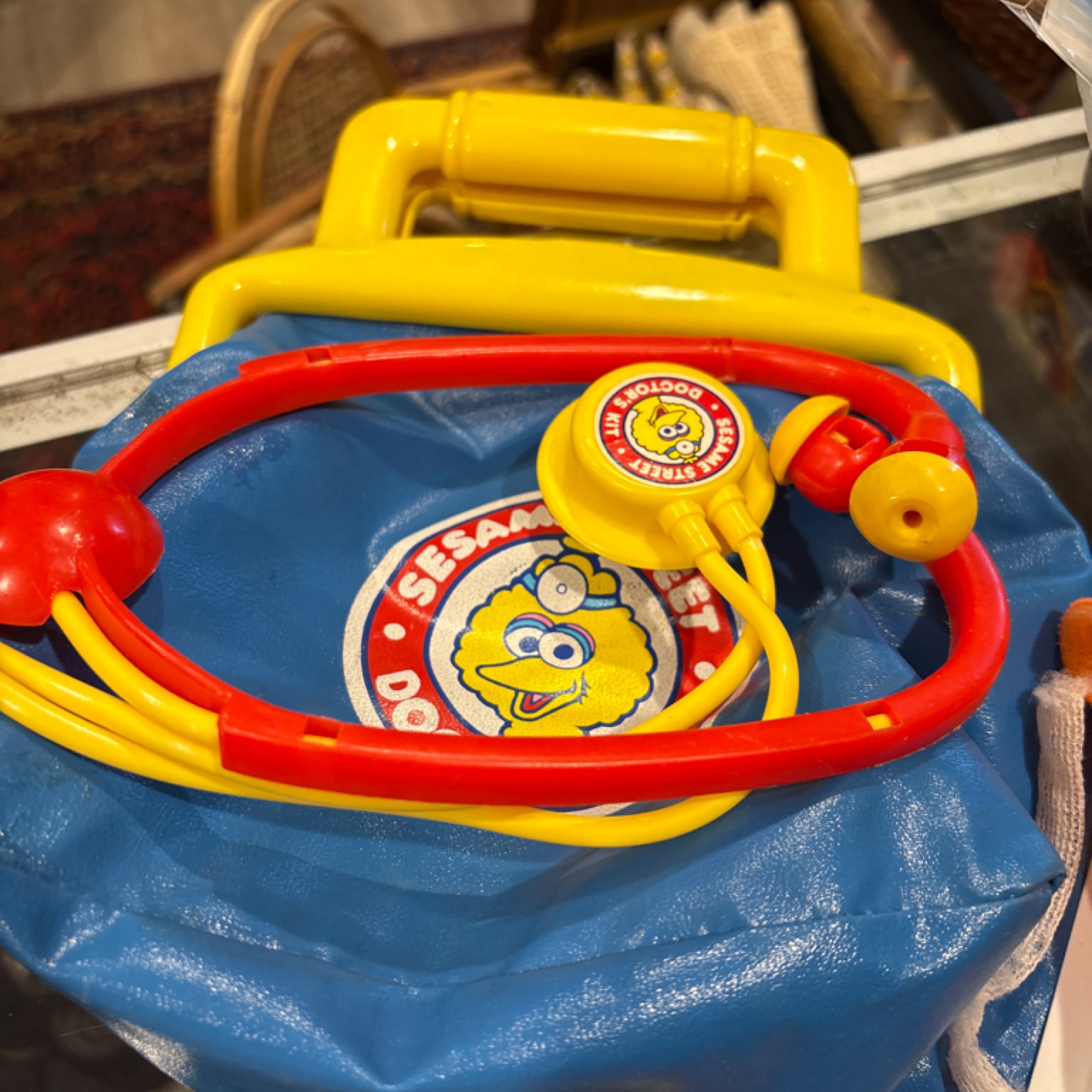 Sesame Street Doctor's Kit Vintage 1980s Gabriel Toys Play Medical Set Cookie Monster Big Bird - Regular