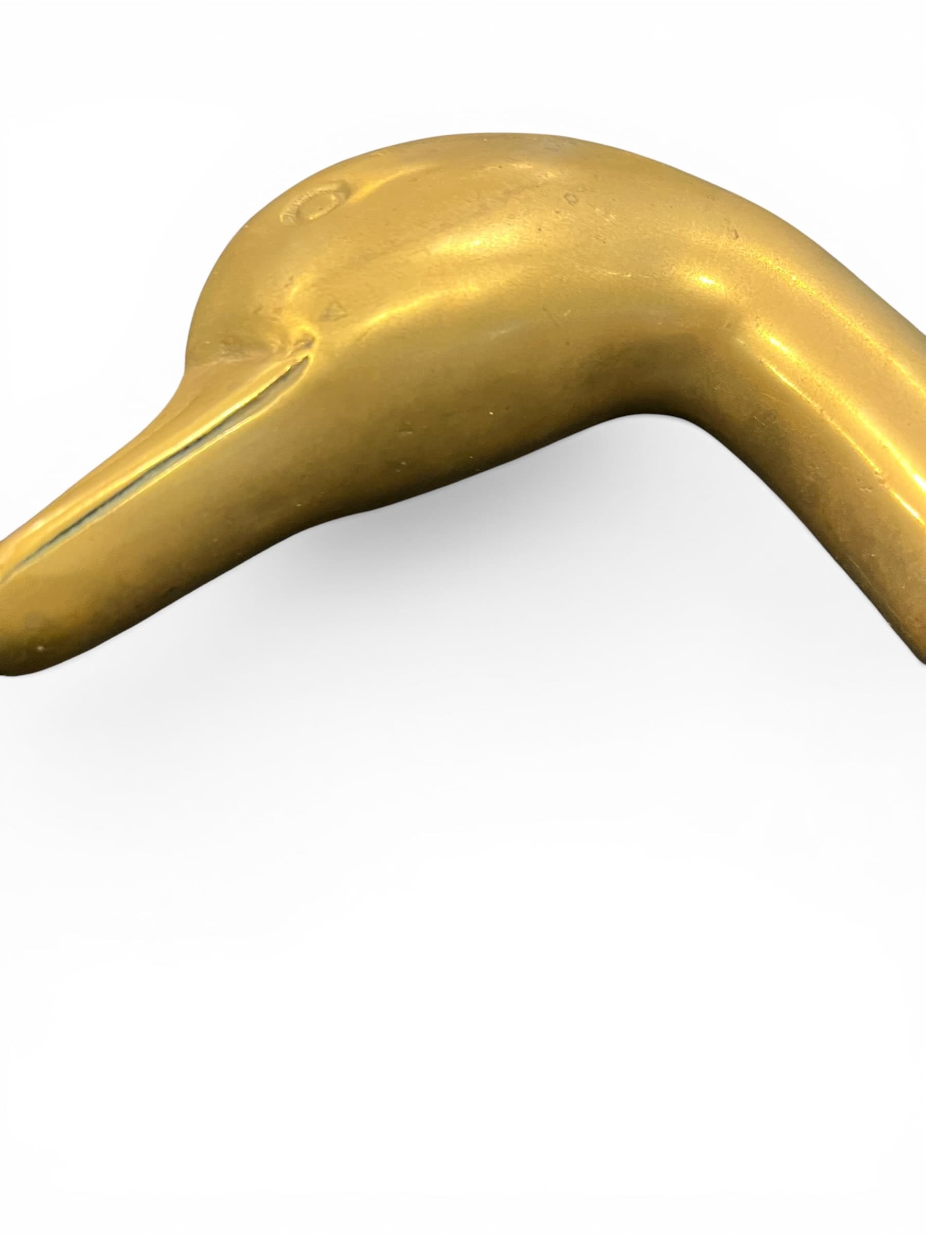 Vintage brass duck head hook for fireplace damper pull Hook or Purse Hook / Handbag Hanger - Regular - Thumbnail 3