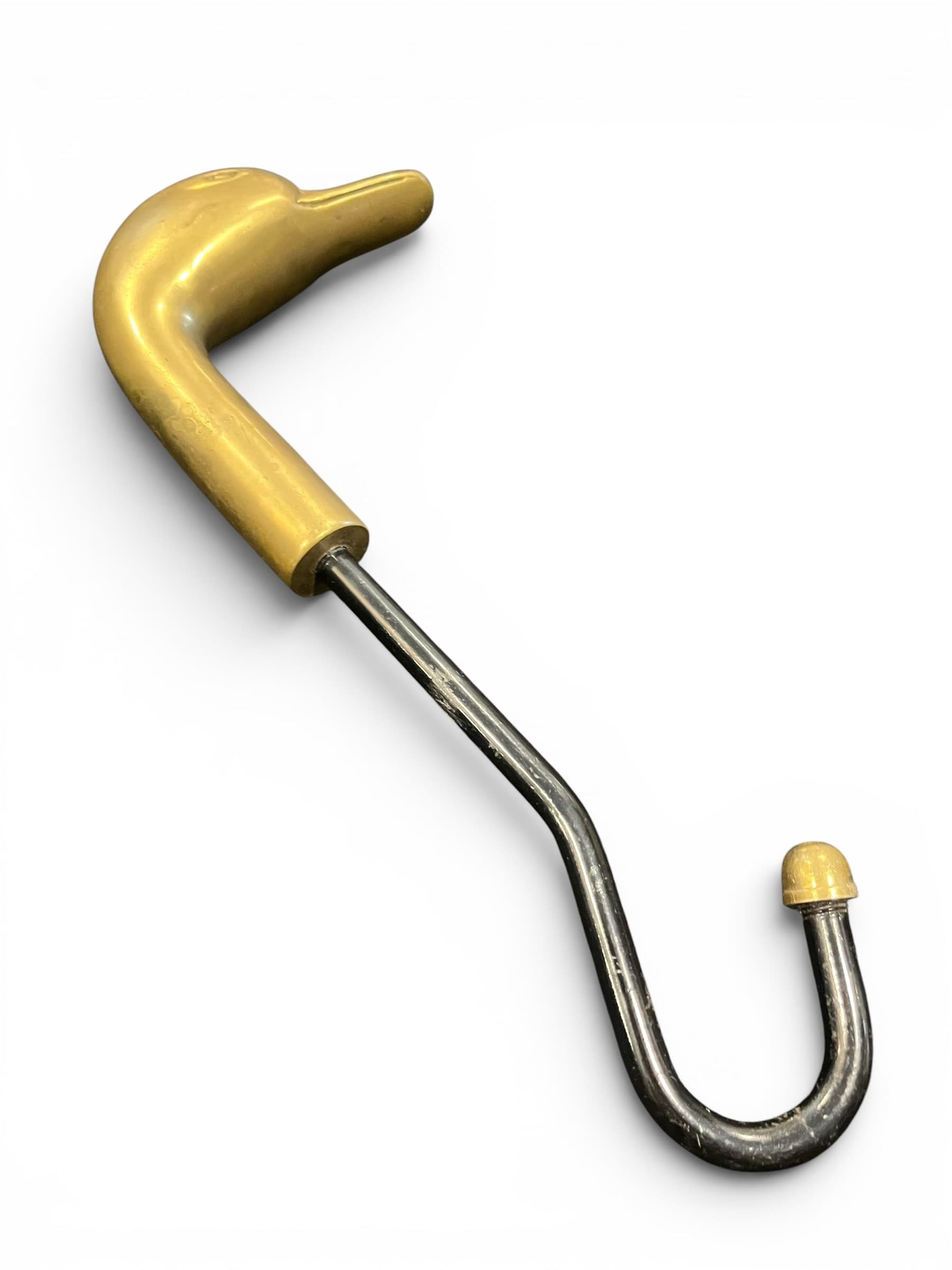Vintage brass duck head hook for fireplace damper pull Hook or Purse Hook / Handbag Hanger - Regular - Thumbnail 4