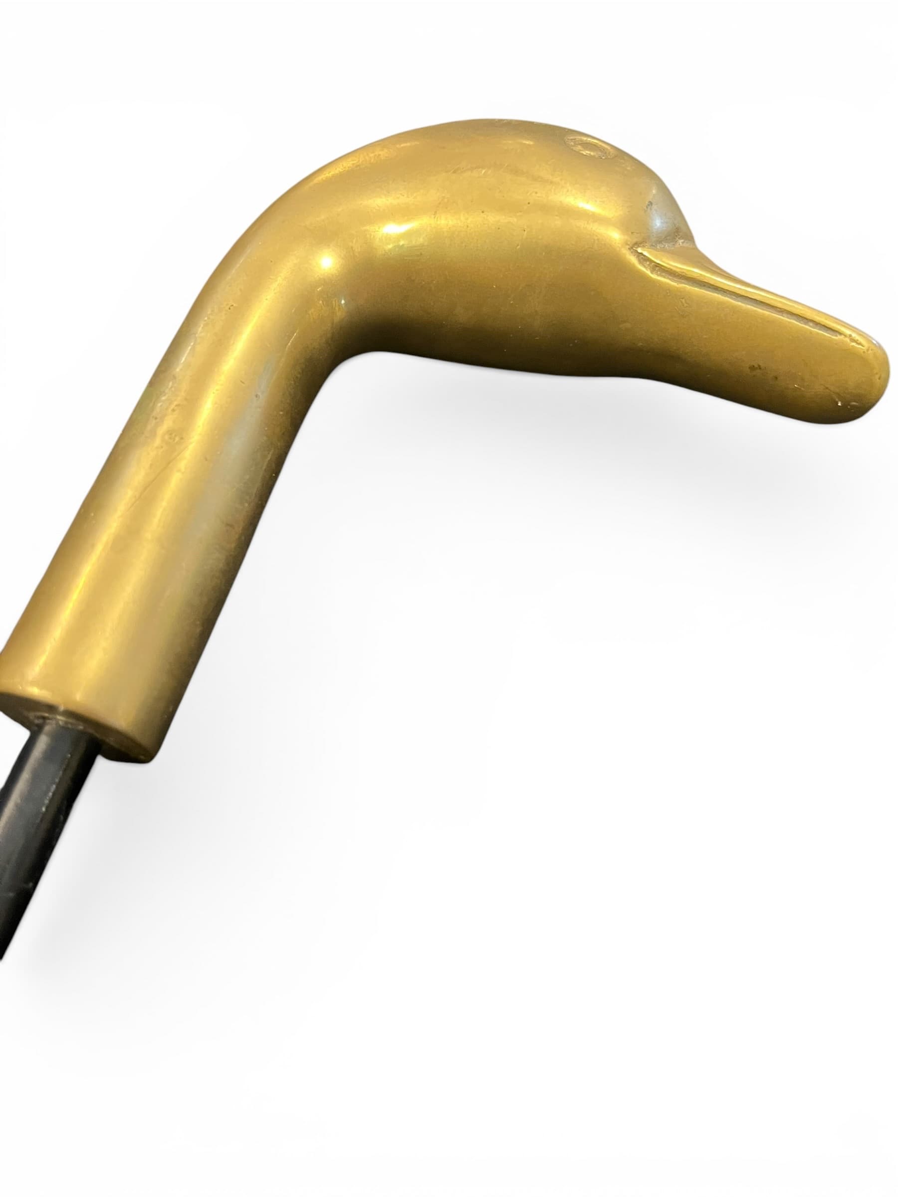 Vintage brass duck head hook for fireplace damper pull Hook or Purse Hook / Handbag Hanger - Regular - Thumbnail 2