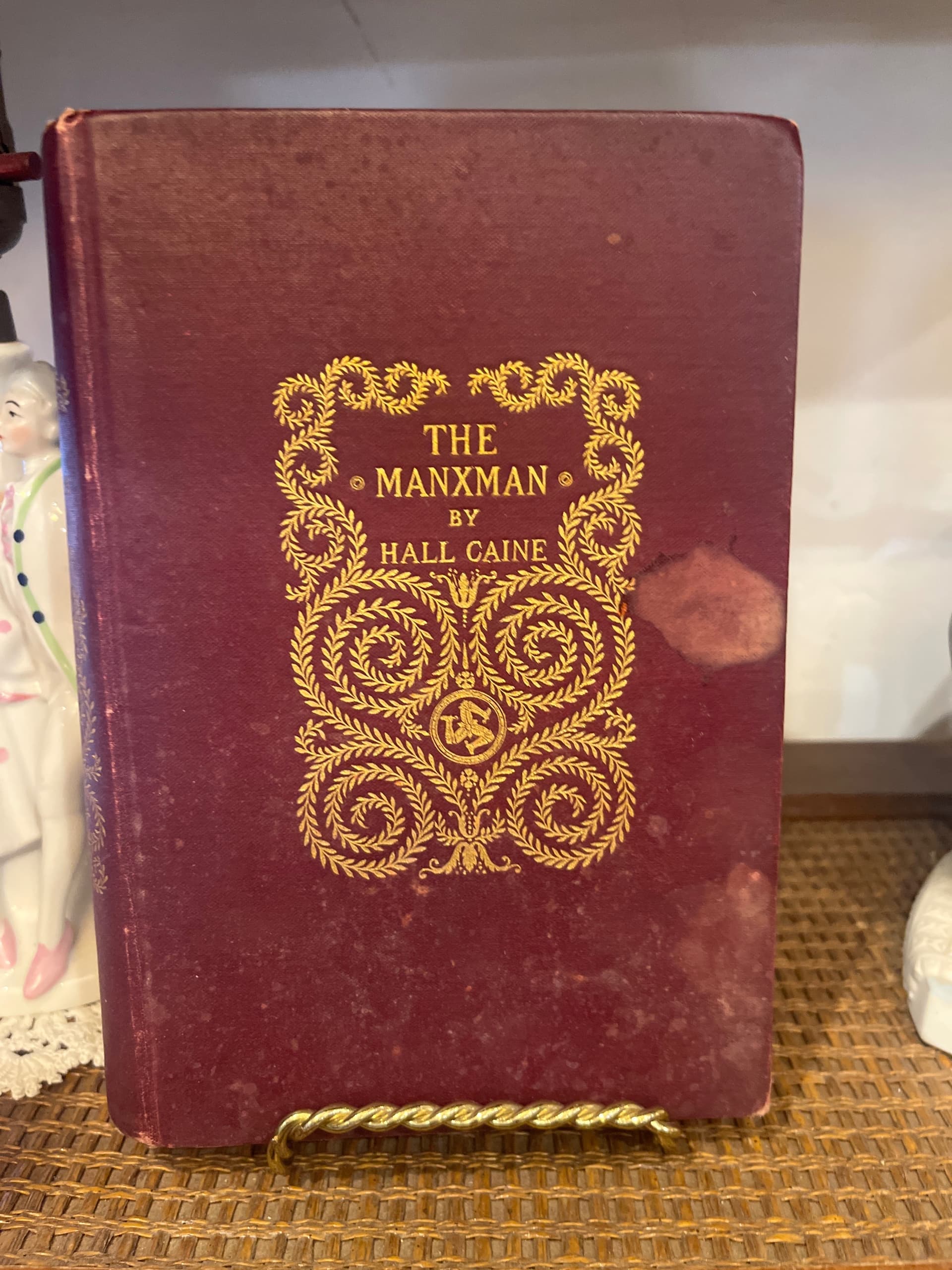 Antique ‘The Manxman’ by Hall Caine – Gilt Decorated Cloth Book - Regular - Thumbnail 5