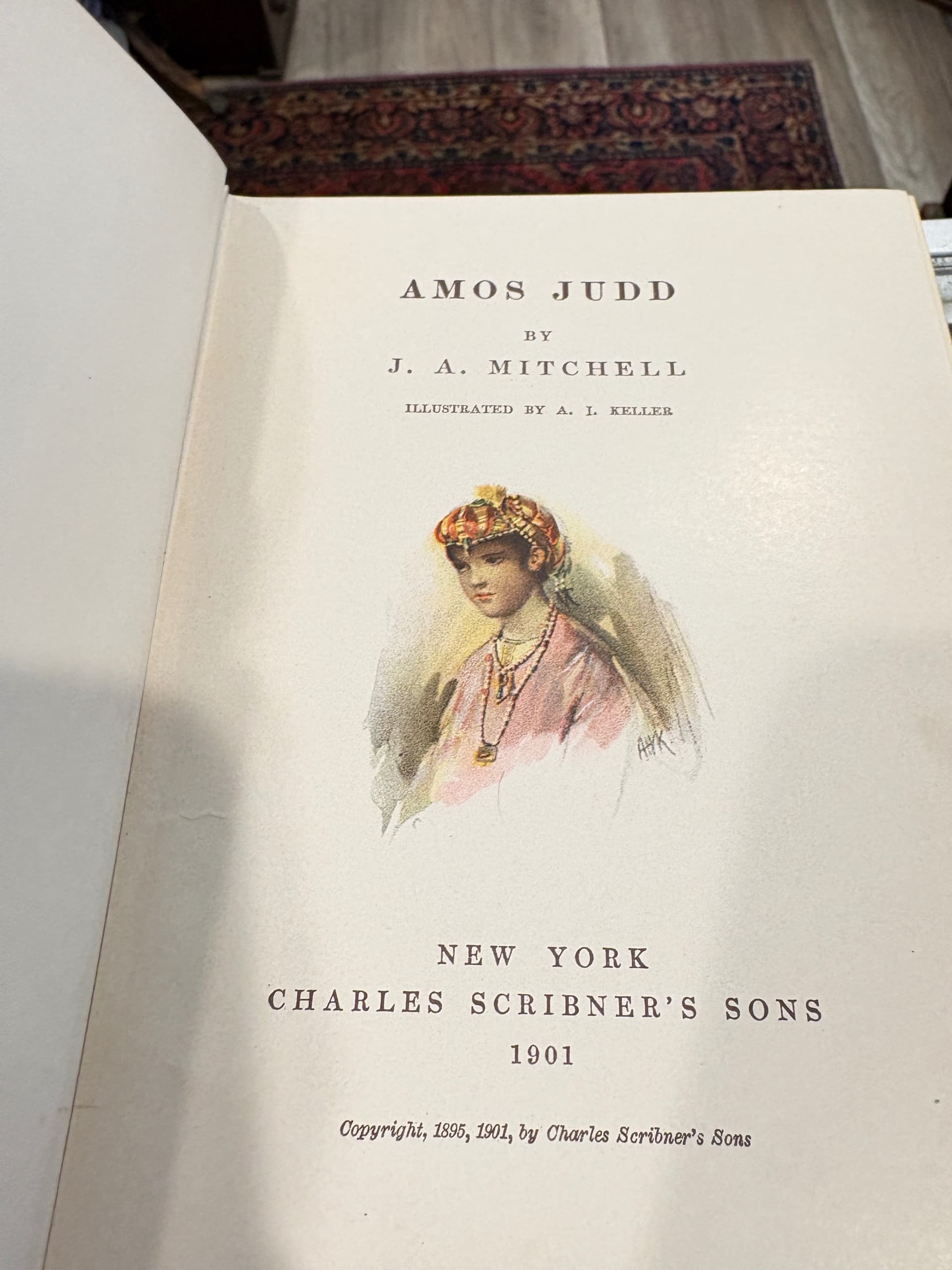 Amos Judd by J.A. Mitchell — 1901 Antique Hardcover with Stunning Gilt Decorative Binding - Regular - Thumbnail 3