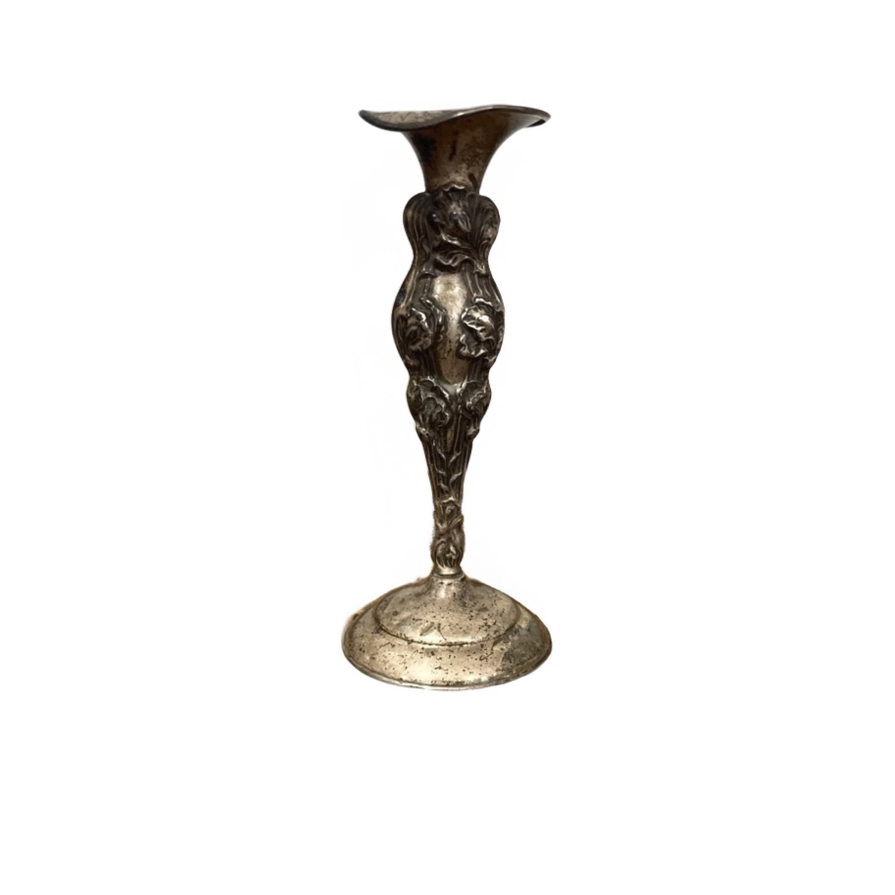 Silver Plated Art Noveau Bud Vase - Regular