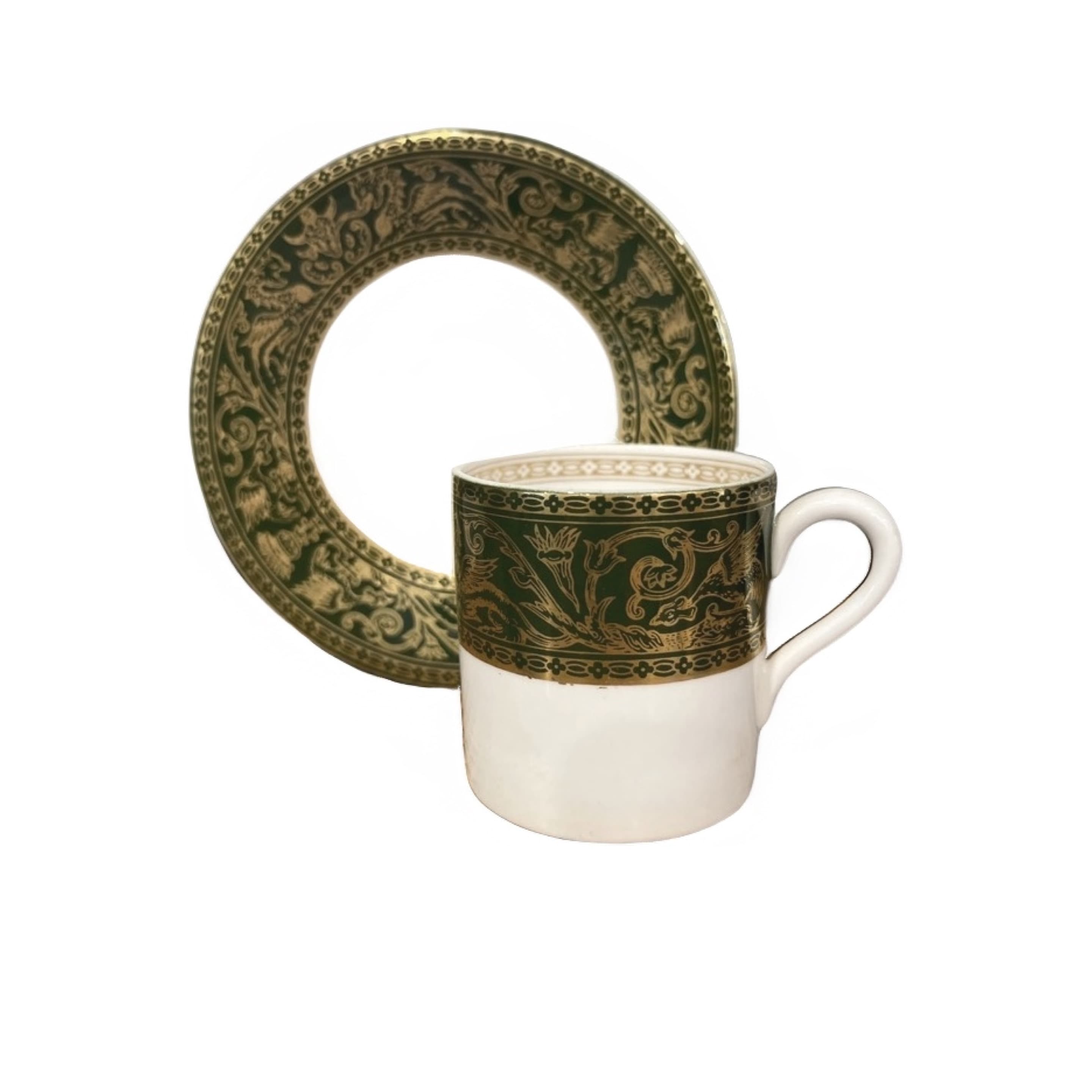 Wedgwood Florentine Green Demitasse Cup & Saucer - Regular