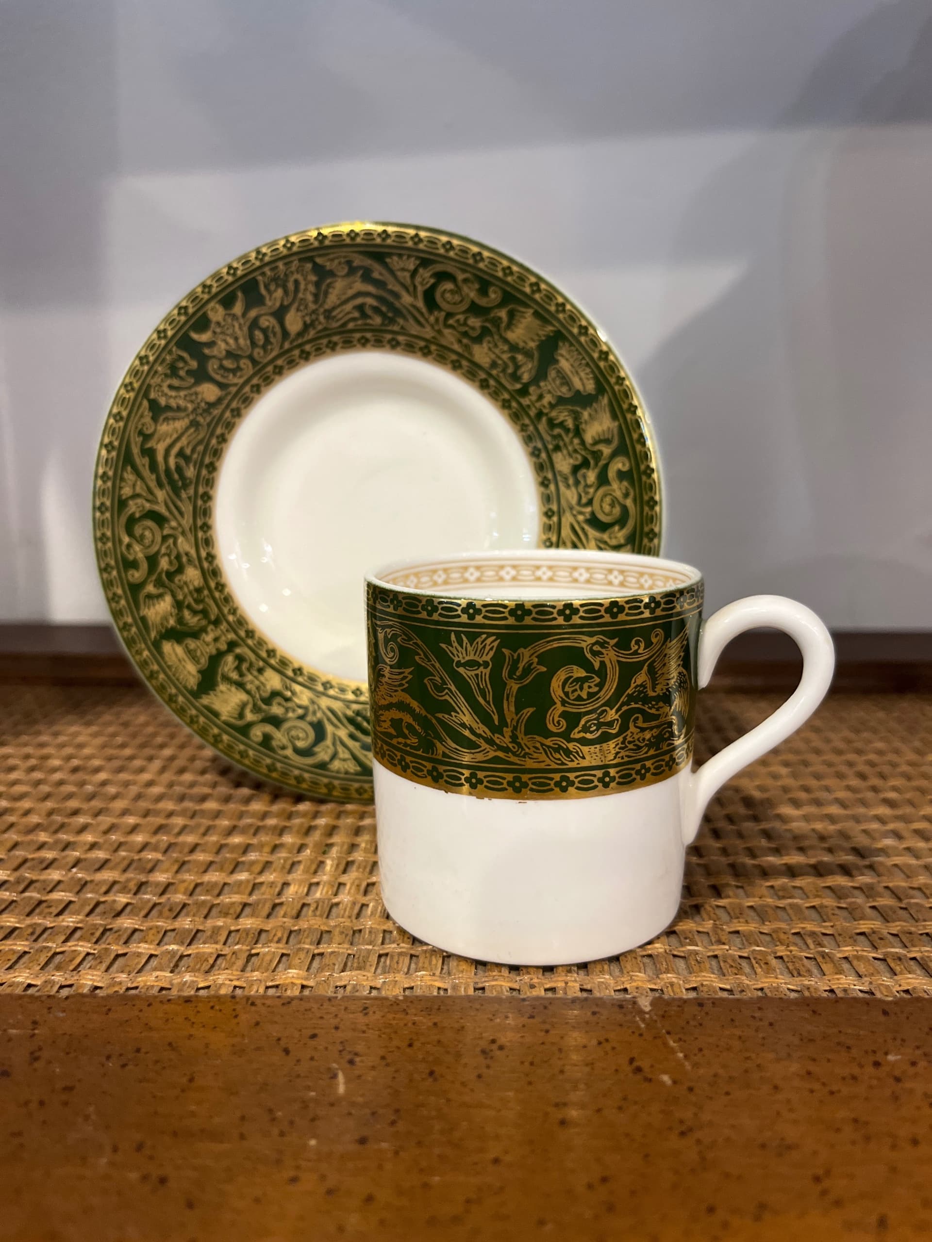 Wedgwood Florentine Green Demitasse Cup & Saucer - Regular - Thumbnail 3
