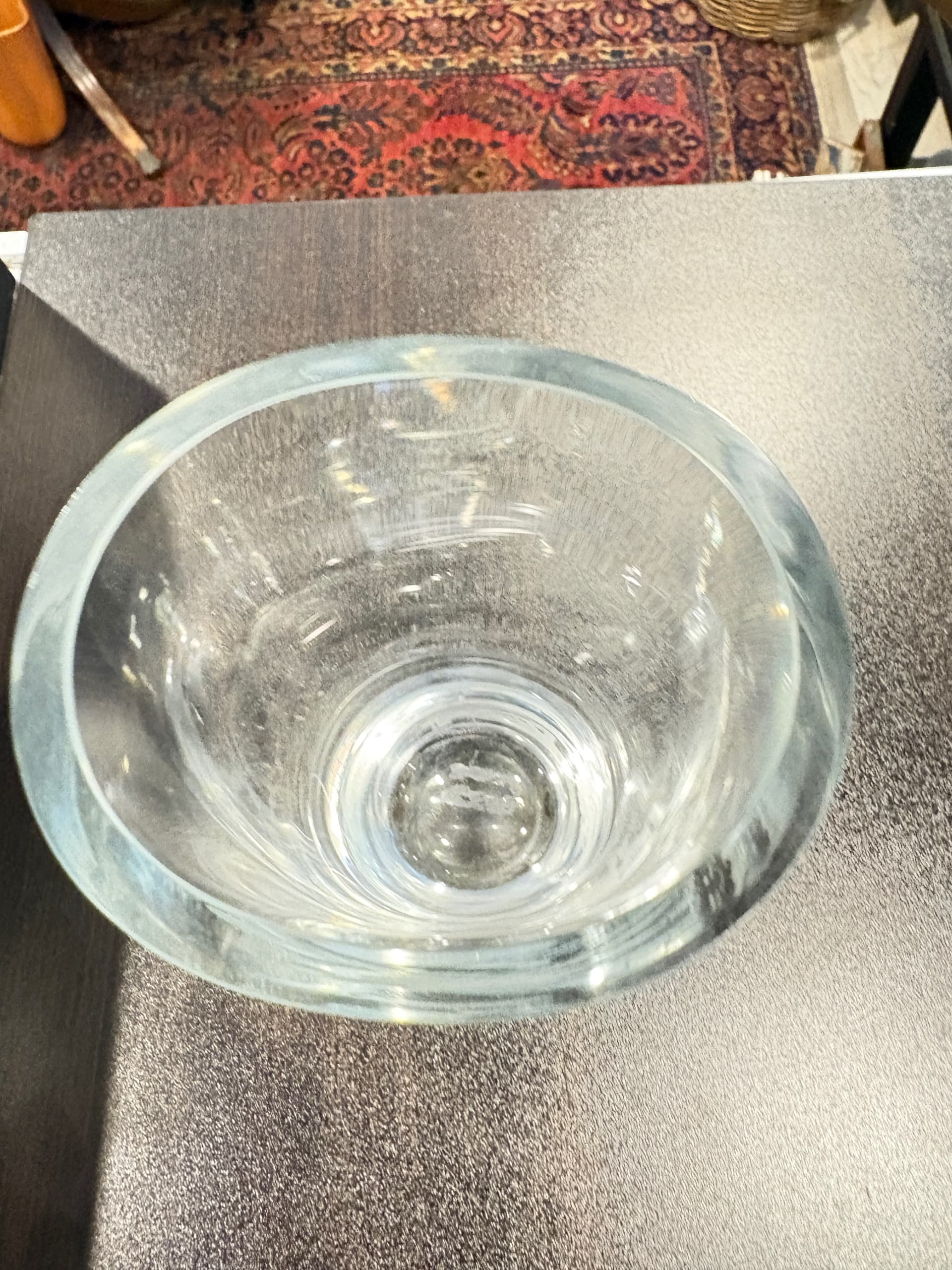 Scandinavian Crystal Vase, Engraved Bird Motif, Mid-Century - Regular - Thumbnail 3
