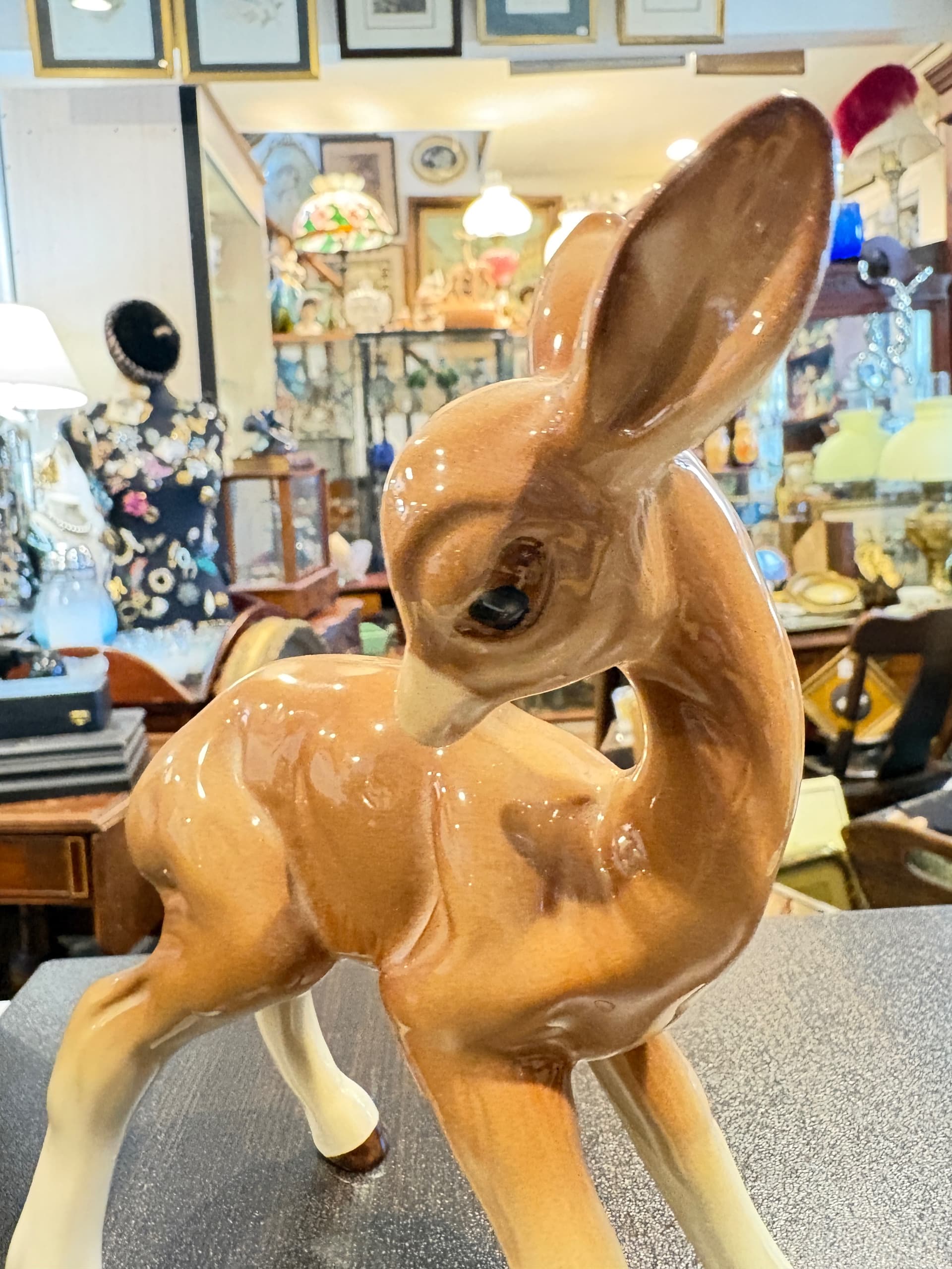 Coopercraft England Ceramic Fawn Figurine | Mid-Century Deer Statue | British Pottery ( - Regular - Thumbnail 2