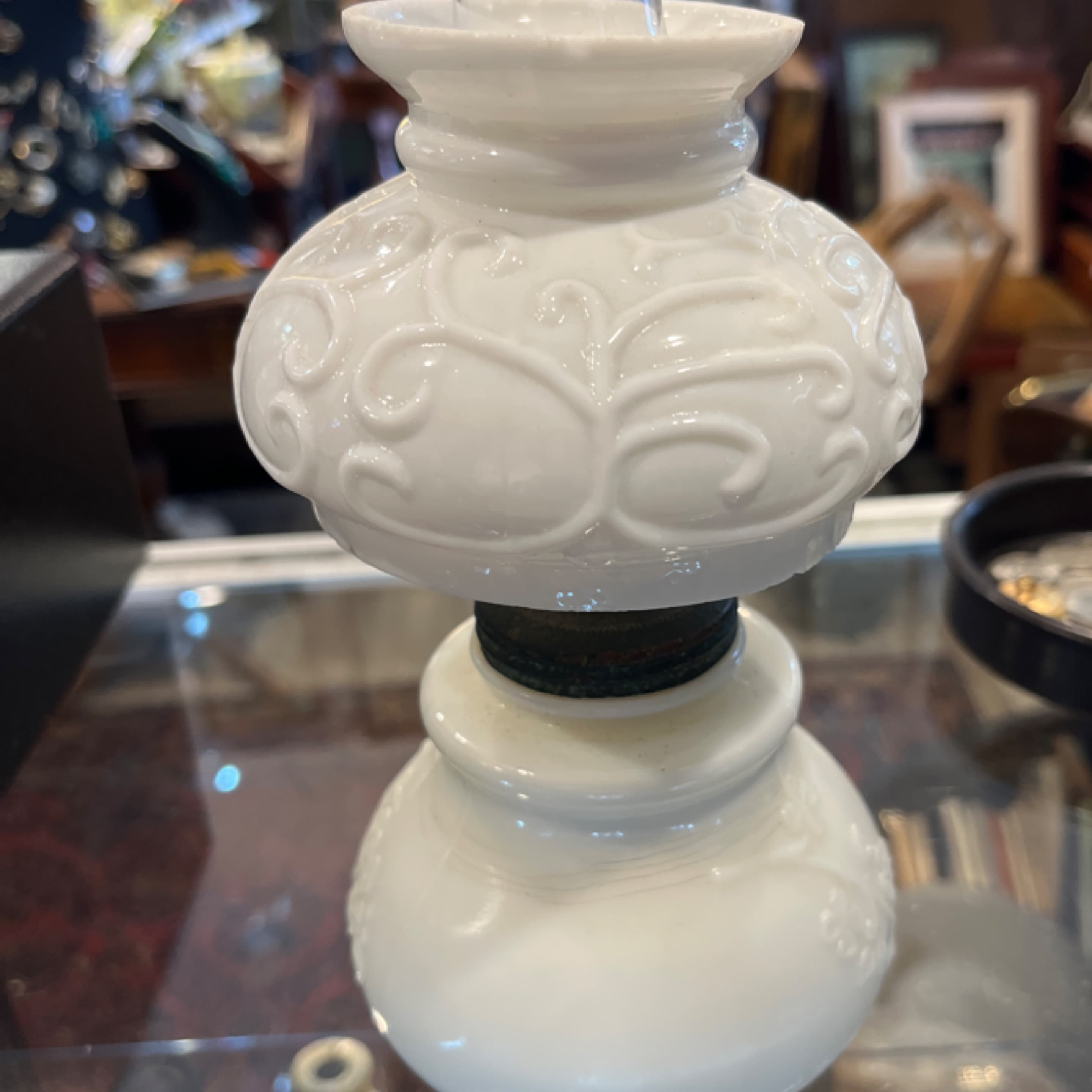 Milk Glass Oil Lamp 941 - Regular