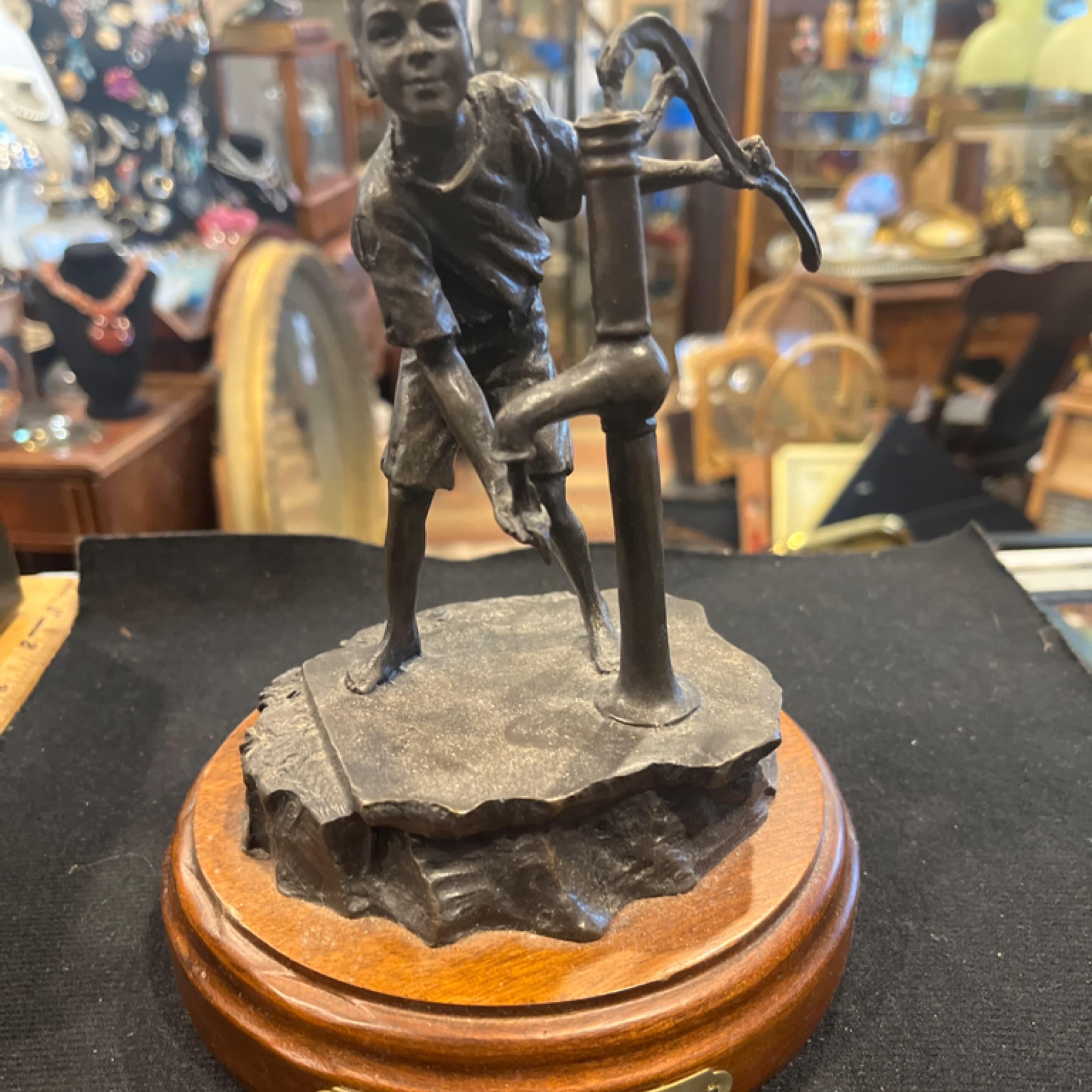 Bronze Sculpture Living Water Robert Summers Life Outreach International Signed 941 - Regular