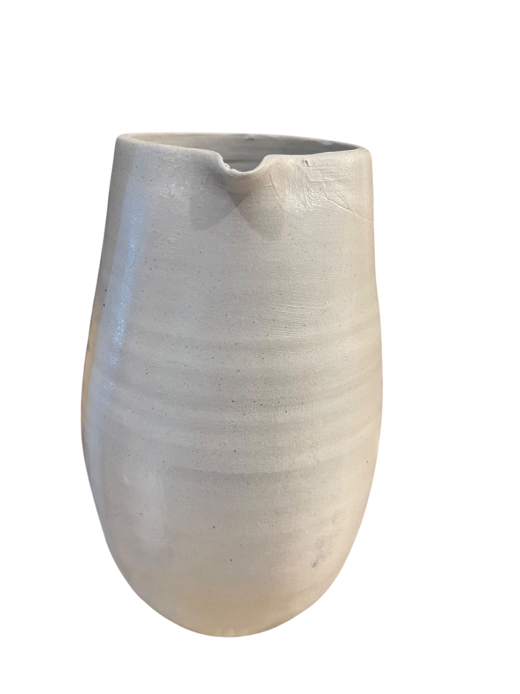 Vintage Williamsburg Pottery Pitcher | Salt Glaze Gray & Cobalt Blue Tulip Design | 6.75” Virginia Stoneware - Regular - Thumbnail 3