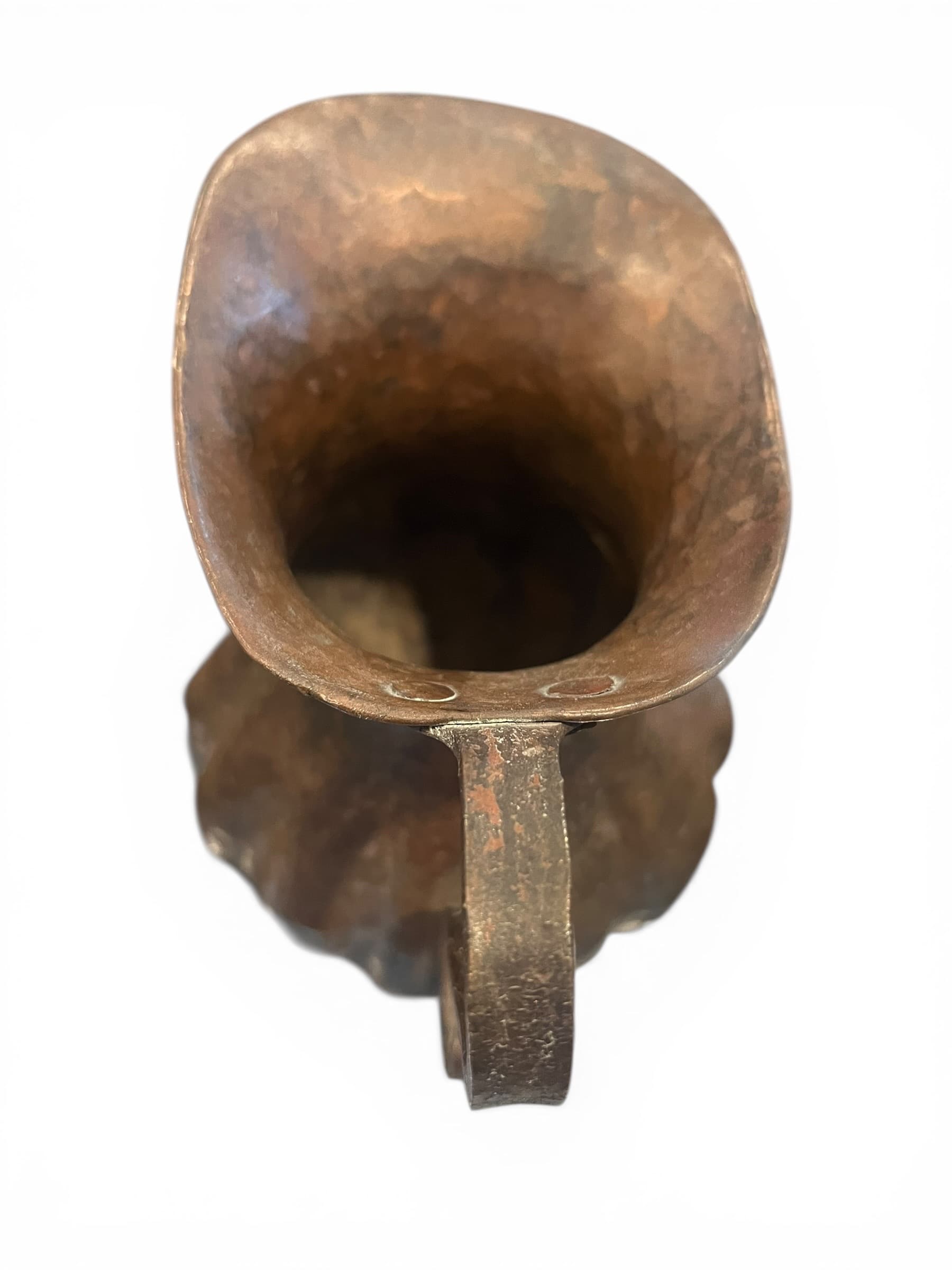 Antique Hand-Hammered Copper Pitcher | Melon Form | Arts & Crafts | Folk Art | Late 19th-Early 20th C. - Regular - Thumbnail 6