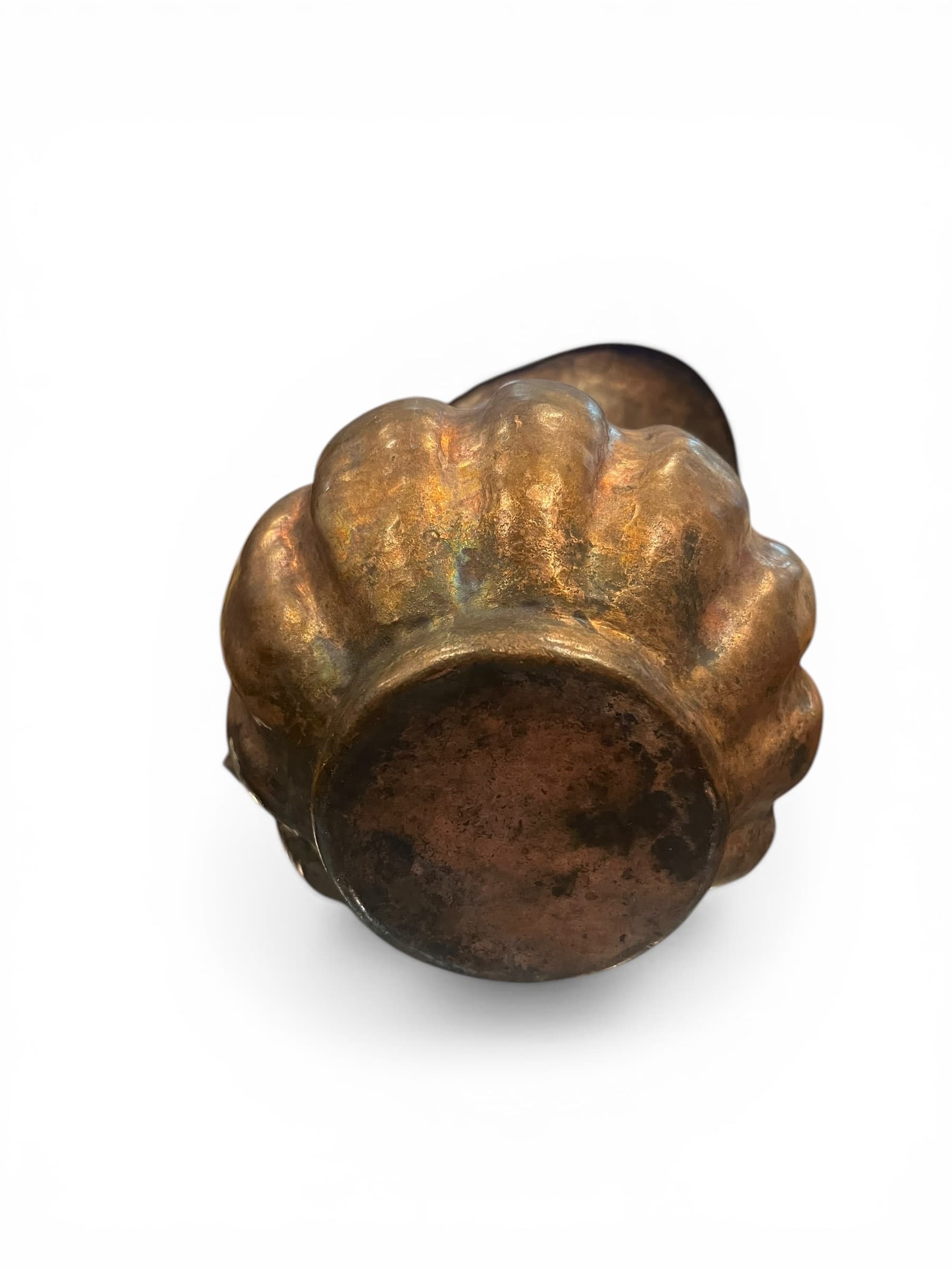 Antique Hand-Hammered Copper Pitcher | Melon Form | Arts & Crafts | Folk Art | Late 19th-Early 20th C. - Regular - Thumbnail 5