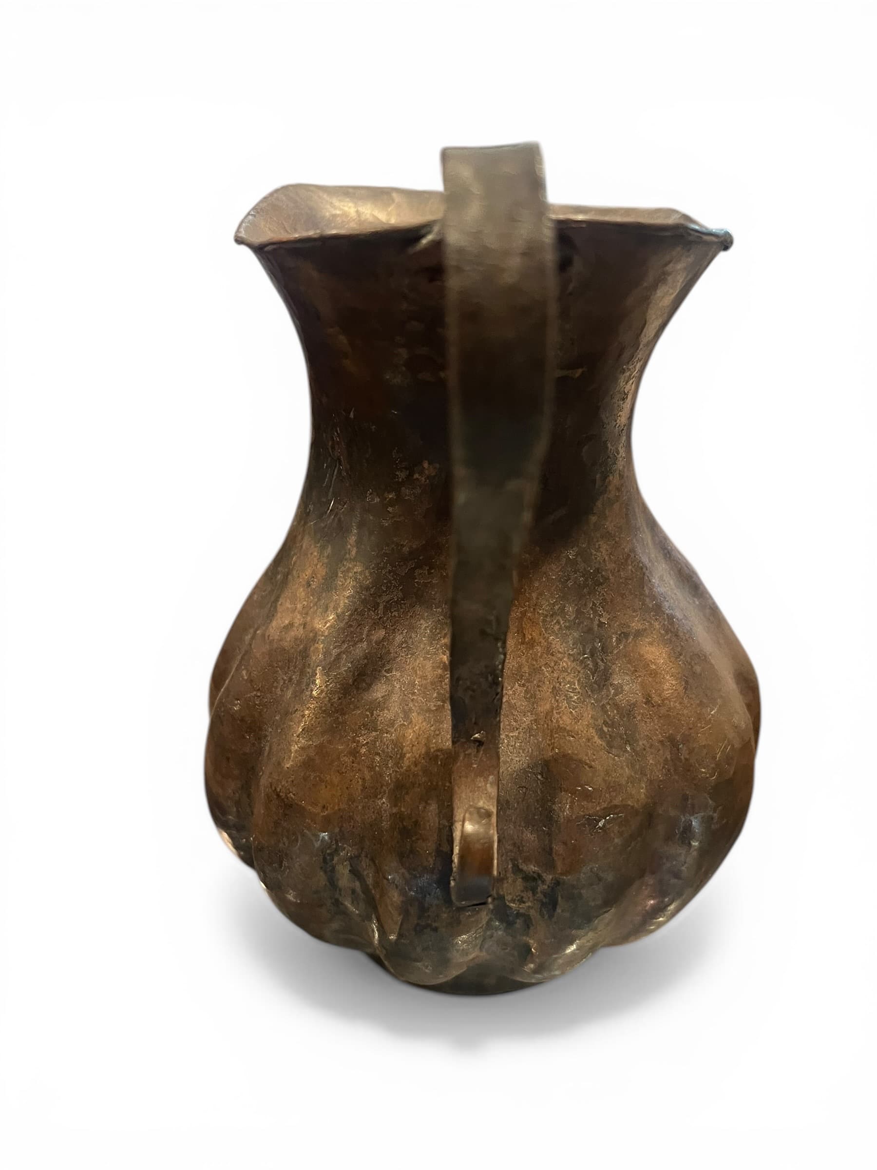 Antique Hand-Hammered Copper Pitcher | Melon Form | Arts & Crafts | Folk Art | Late 19th-Early 20th C. - Regular - Thumbnail 9
