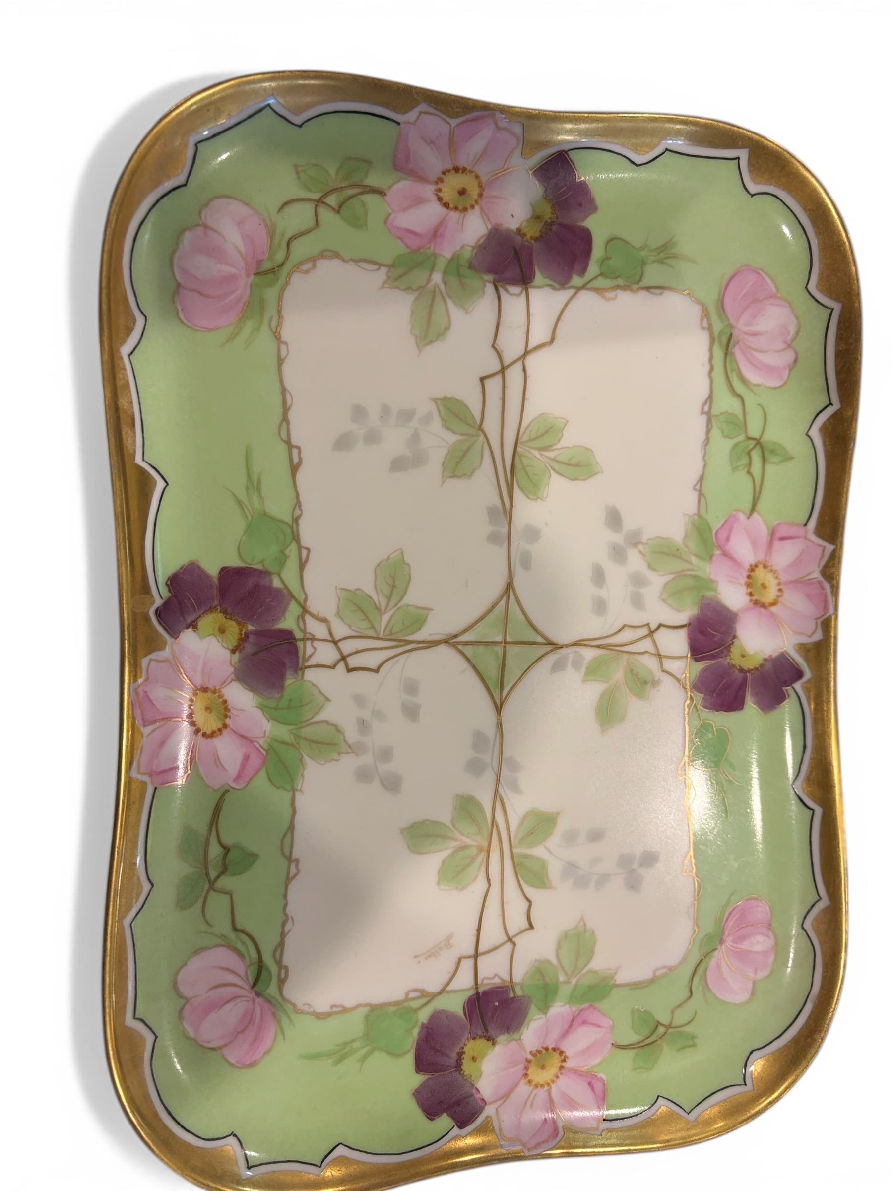 Stouffer Studio hand-painted porcelain dresser tray - Regular - Thumbnail 2