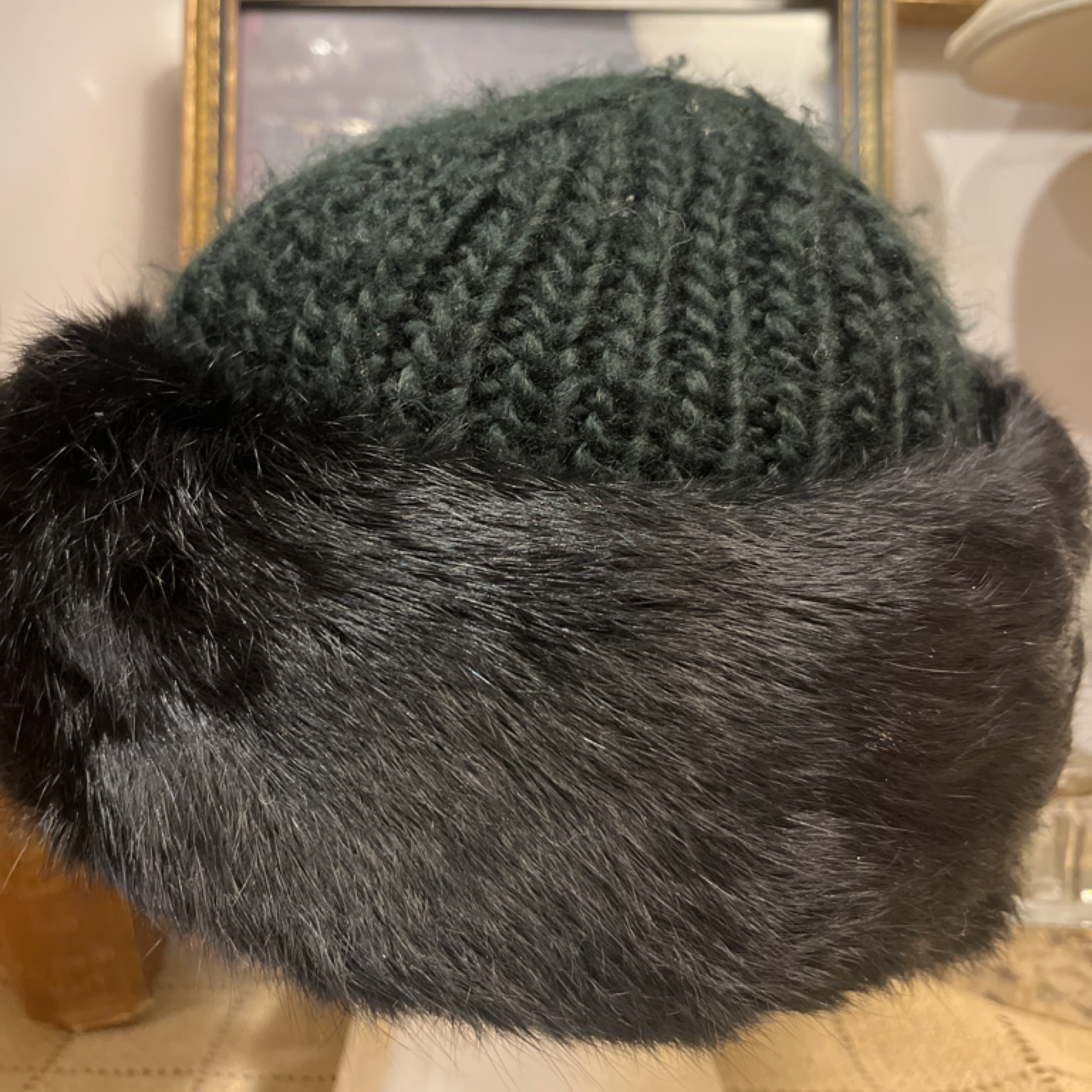 Vintage Surell Fur Knit Hat [1268] - Regular - Thumbnail 4
